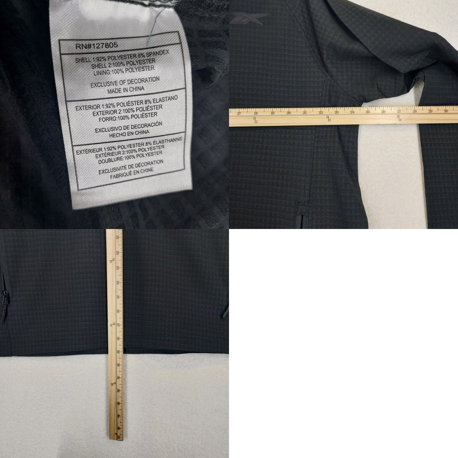 Reebok Reebok Men’s Black Full Zip Jacket Windbreaker Lightweight Casual Size Large Size US L / EU 52-54 / 3 - 8 Thumbnail