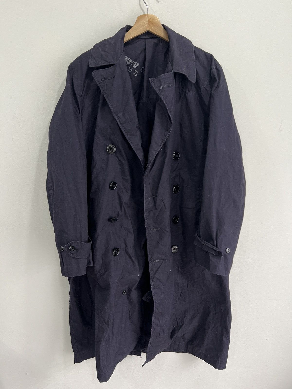 Vintage Vintage US Navy Trench Jacket 1960s 50s Usn coat naval Size US L / EU 52-54 / 3 - 1 Thumbnail