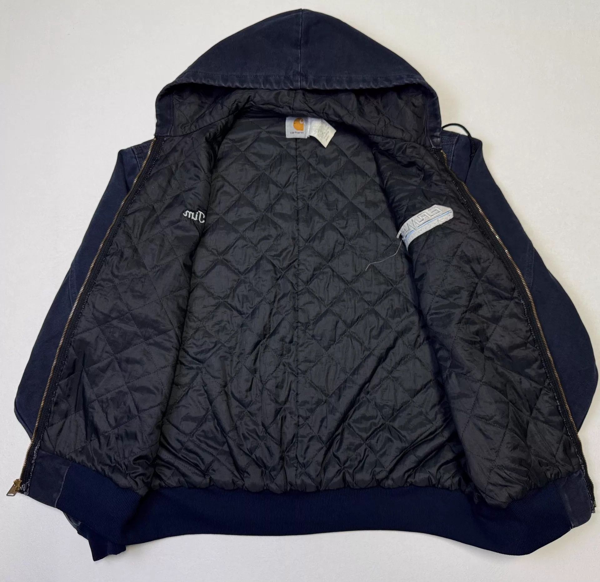 Carhartt Vintage Carhartt JQ283 INDIGO XL Hooded Work Jacket Size US XL / EU 56 / 4 - 4 Thumbnail