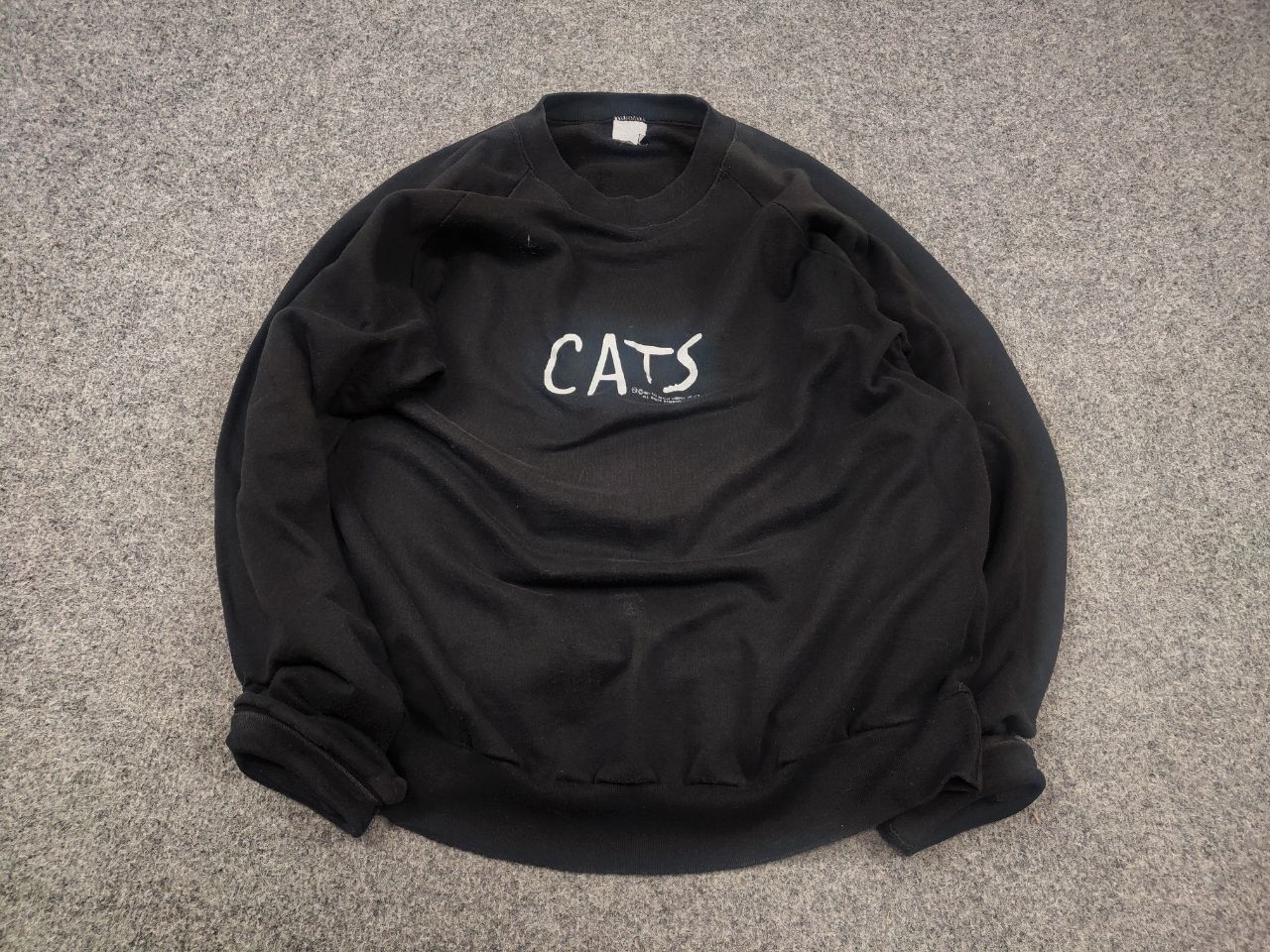Vintage Vintage 1981 Cats Black Crewneck Sweatshirt Musical Graphic Size US L / EU 52-54 / 3 - 2 Thumbnail