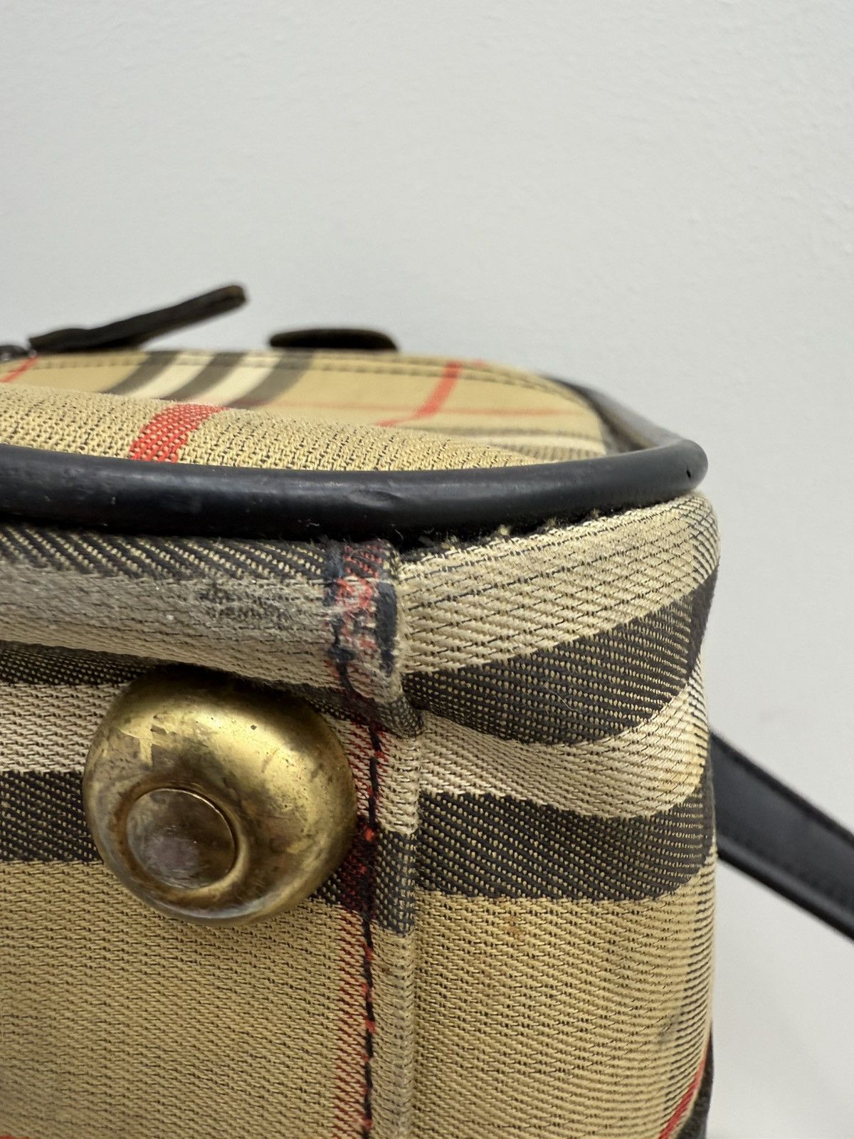 Burberry Vintage Burberrys Nova Check Big Speedy Handle Bag Size ONE SIZE - 11 Thumbnail