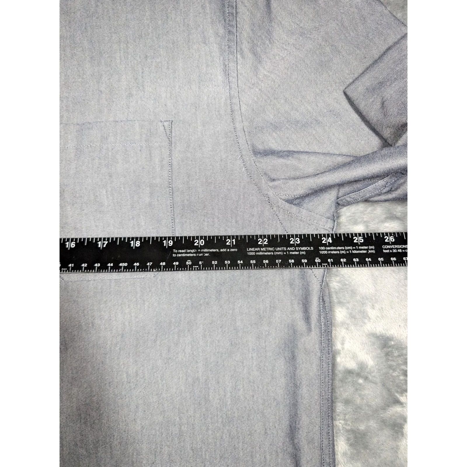 Vintage Mack Weldon Shirt Mens XL Gray Button Down Long Sleeve Solid Micro-Pattern Casual Comfort Regular Fit Mens Size US XL / EU 56 / 4 - 3 Thumbnail