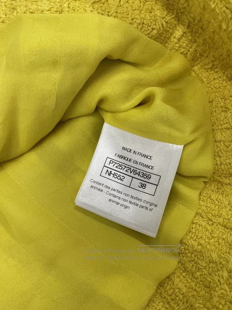 Chanel Chanel 22S Yellow Knit Collar Jacket. Size US M / EU 48-50 / 2 - 6 Thumbnail