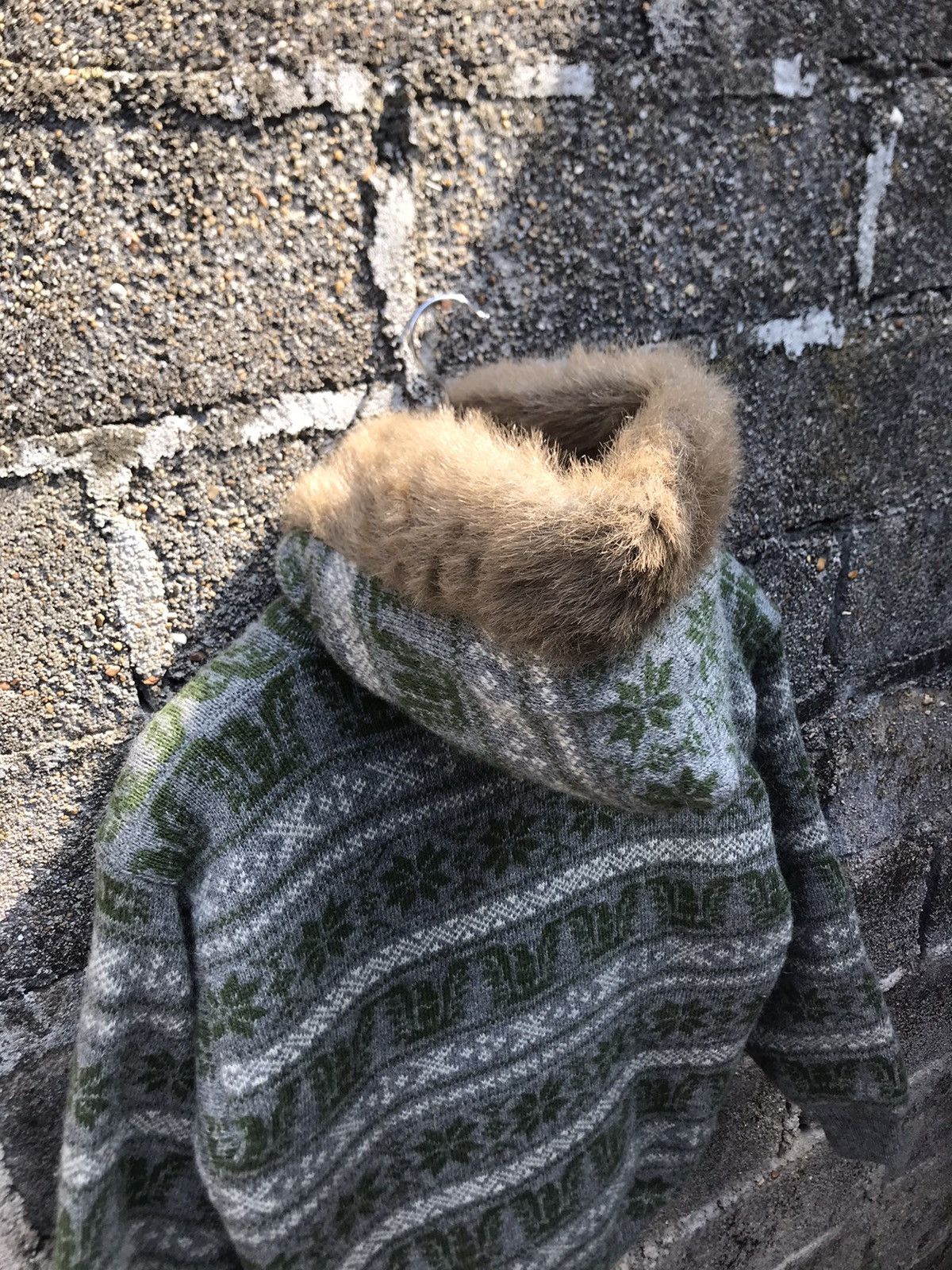 Japanese Brand ⚡️Vintage Hybrid Native Southwestern Faux Fur Hoodies Size US M / EU 48-50 / 2 - 11 Thumbnail