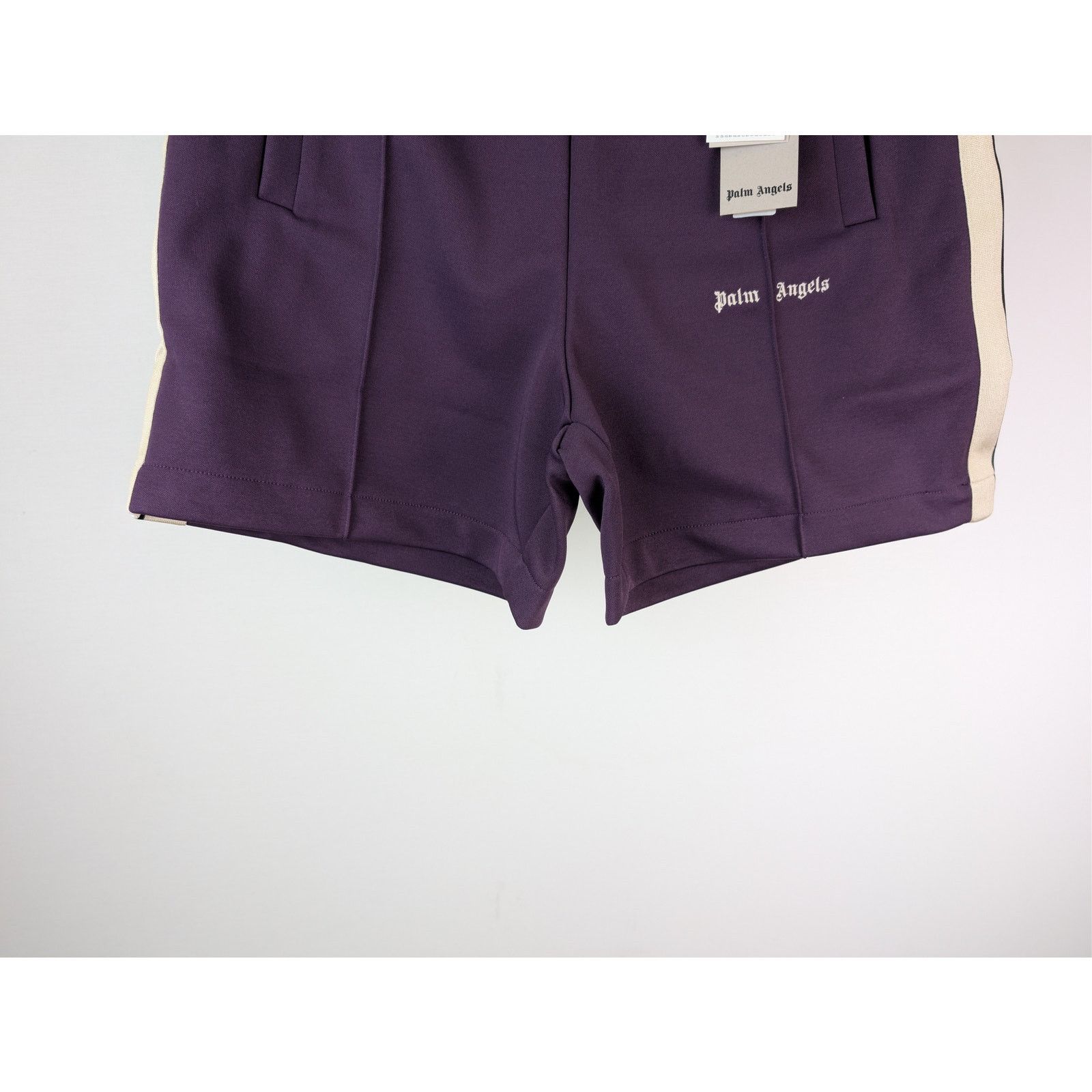 Palm Angels o1rshd1 Classic Logo Track Shorts in Dark Purple / Off-White Size US 32 / EU 48 - 4 Thumbnail
