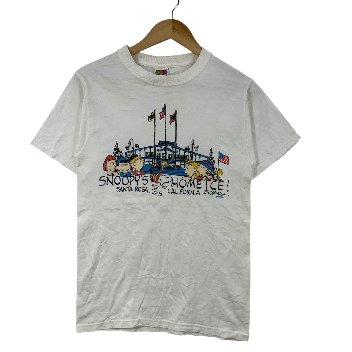 Vintage Vintage 90’ SNOOPY’S HOME ICE Rink Cartoon Peanuts Tee Shirt Size S / US 4 / IT 40 - 4 Thumbnail