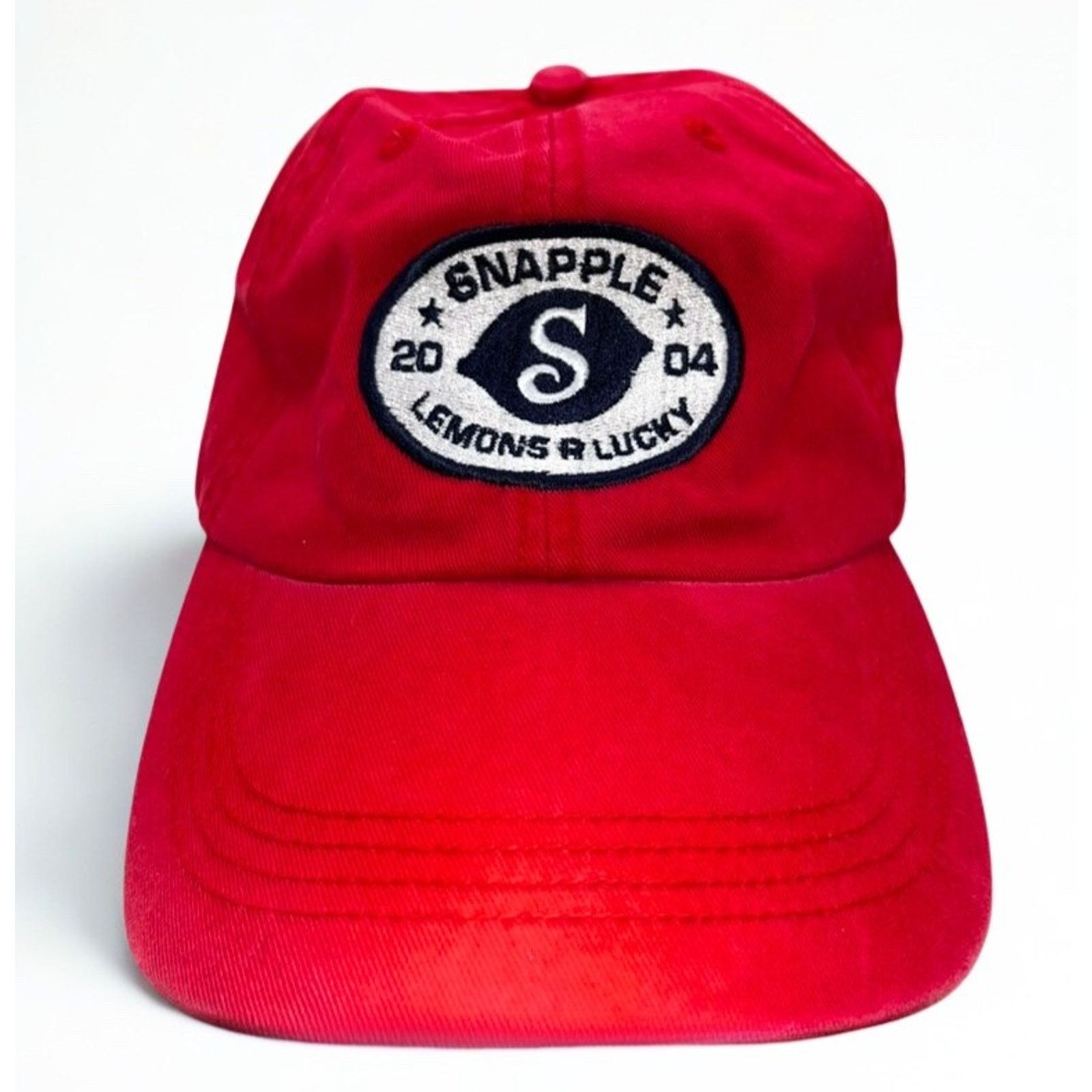 Other Snapple 2004 Lemons R Lucky Red Hat Adjustable Baseball Cap Size ONE SIZE - 3 Thumbnail