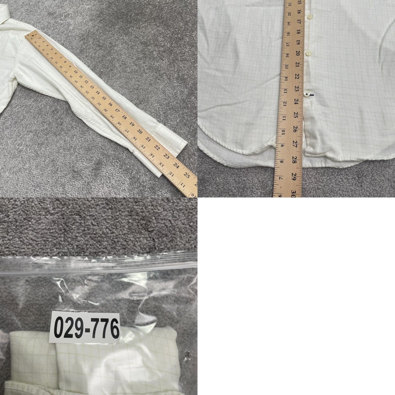 Banana Republic Banana Republic Shirt Mens Small White Check Button Down Workwear 14-14.5 Size 36R - 8 Thumbnail