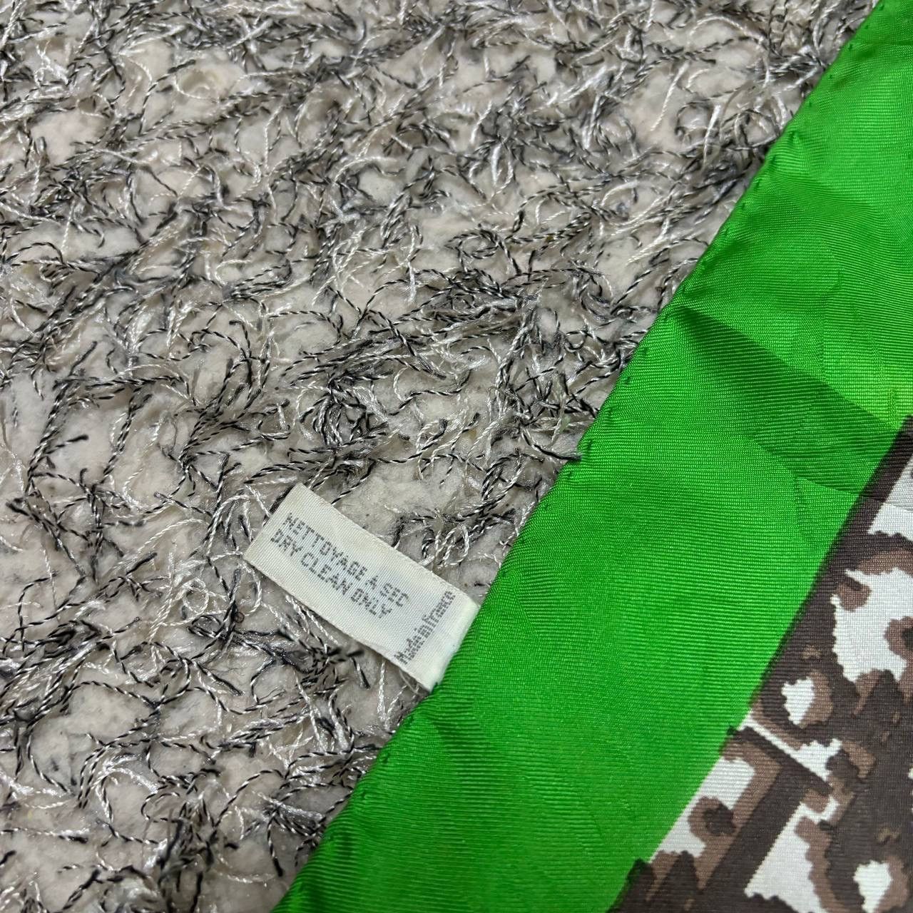 Christian Dior Monsieur Vintage Christian Dior Oblique Monogram Silk Scarf Green Size ONE SIZE - 5 Thumbnail