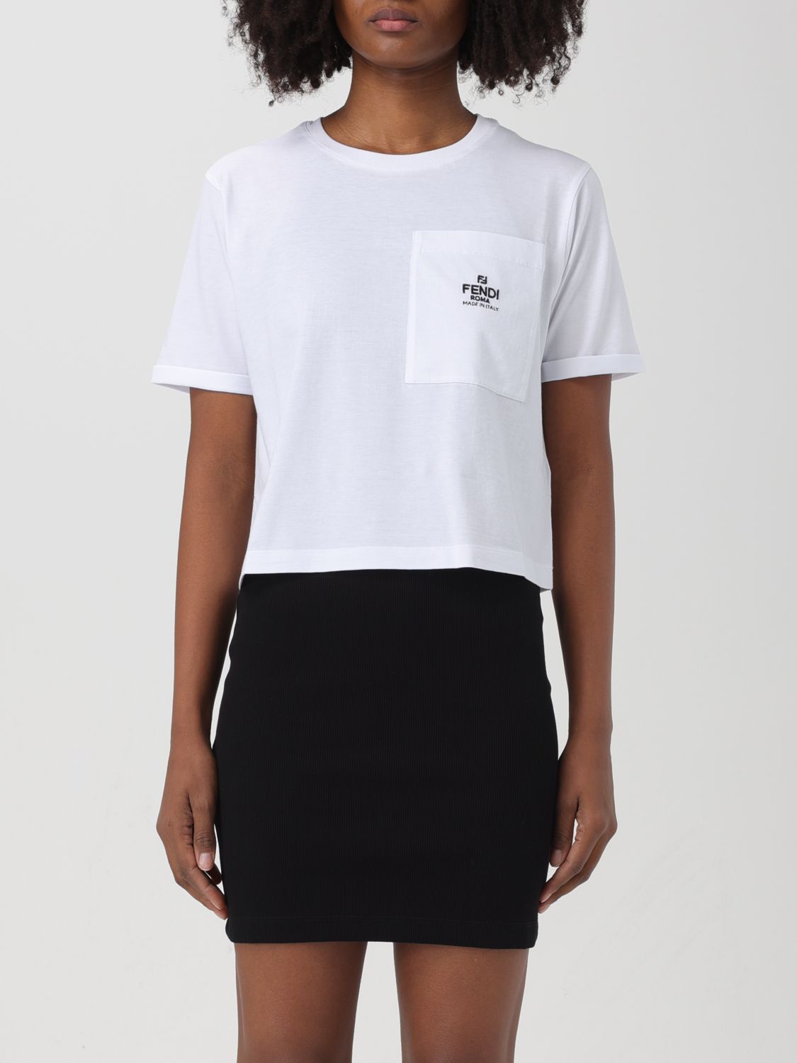 image of Fendi T-Shirt Woman White, Women's (Size Large)