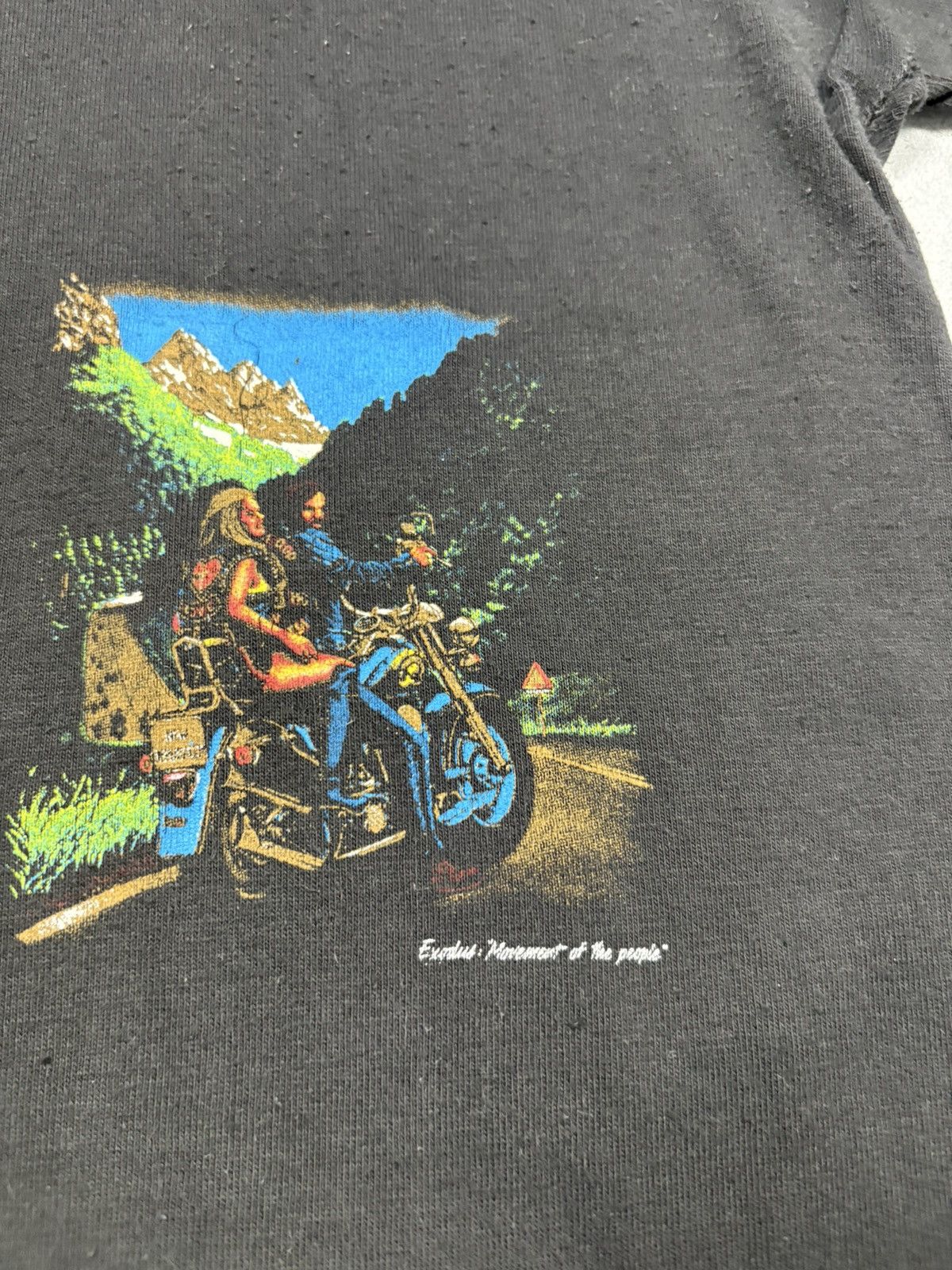 Vintage Vintage 90s Zip It Wild & Free Motorcycle 3D Horse Biker Tee Size US M / EU 48-50 / 2 - 10 Thumbnail