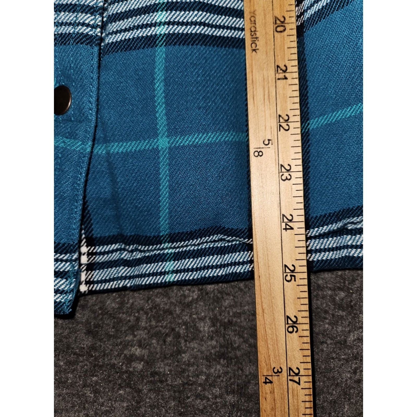 Altea Duluth Trading Flannel Jacket Women's XS Teal Plaid Quilted Snap Insulated Size XS / US 0-2 / IT 36-38 - 5 Thumbnail
