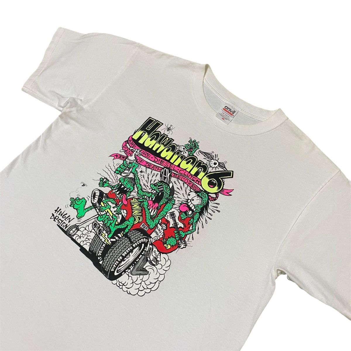 Anvil × Band Tees × Vintage Vintage Hawaiian 6 Pizza of Death Records Tee Size US M / EU 48-50 / 2 - 4 Thumbnail