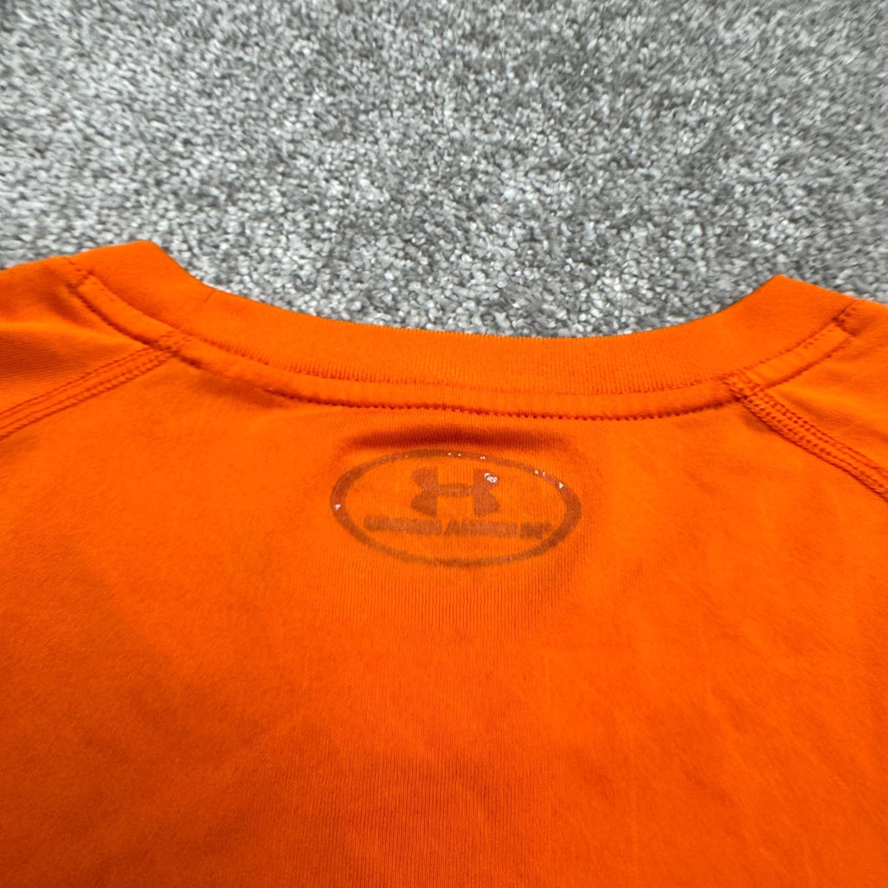 Under Armour Under Armour HeatGear Tech Active T-Shirt Mens XL Orange Short Sleeve Crew Tee Size US XL / EU 56 / 4 - 3 Thumbnail