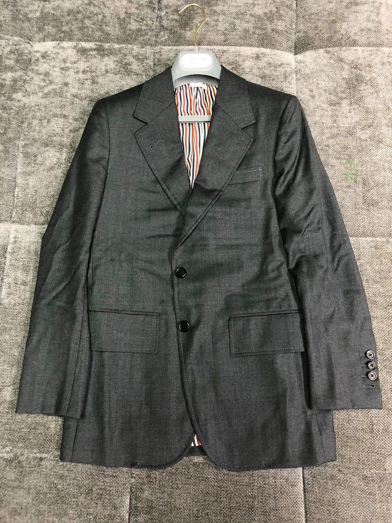 Thom Browne Classic Grey Wool Coat by Thom Browne-dmc Size US L / EU 52-54 / 3 - 1 Thumbnail