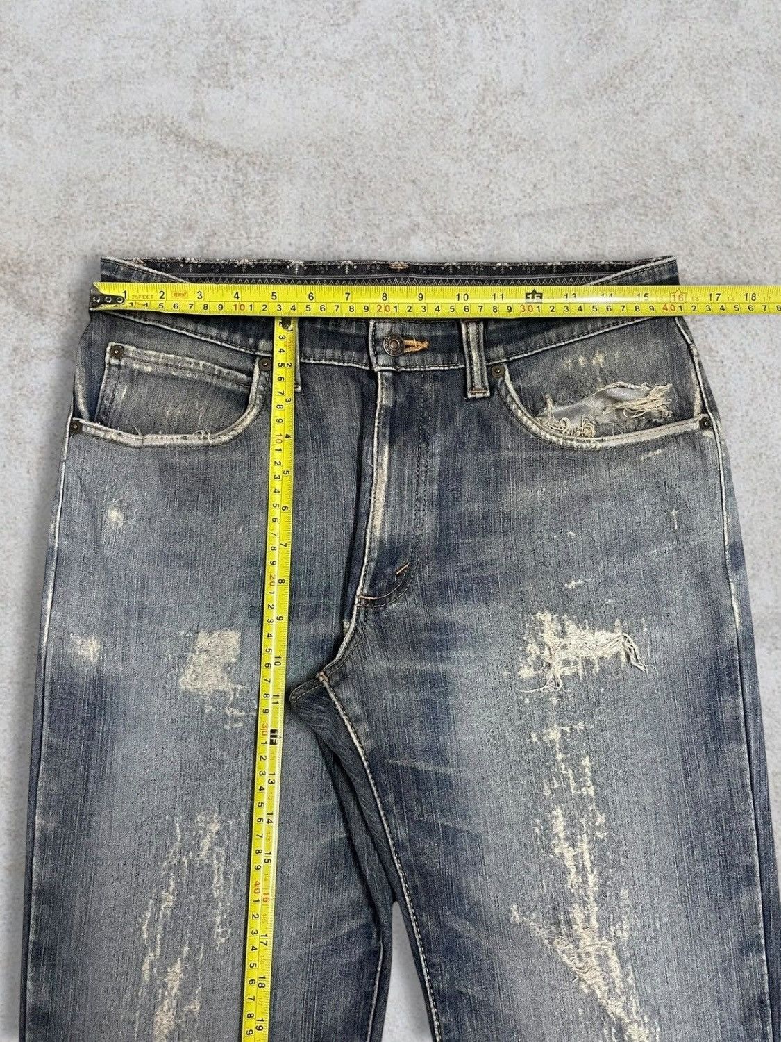 Edwin Edwin Japan Distressed Fade Grey Wash Navajo Lining Jeans Size US 32 / EU 48 - 15 Thumbnail