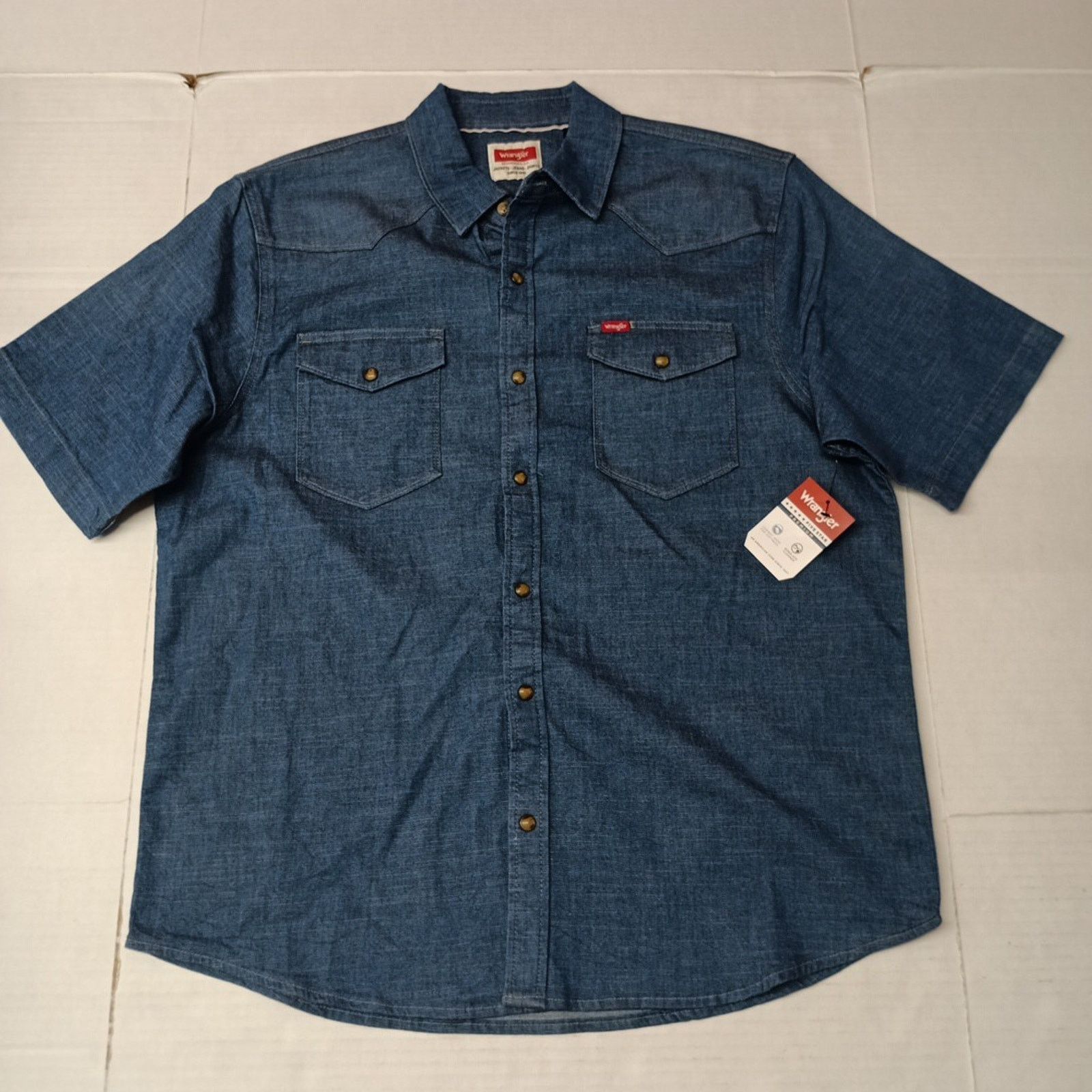 Wrangler Wrangler Cowboy Wash Snap Denim Shirt Mens Size L Large Blue Size US L / EU 52-54 / 3 - 1 Thumbnail