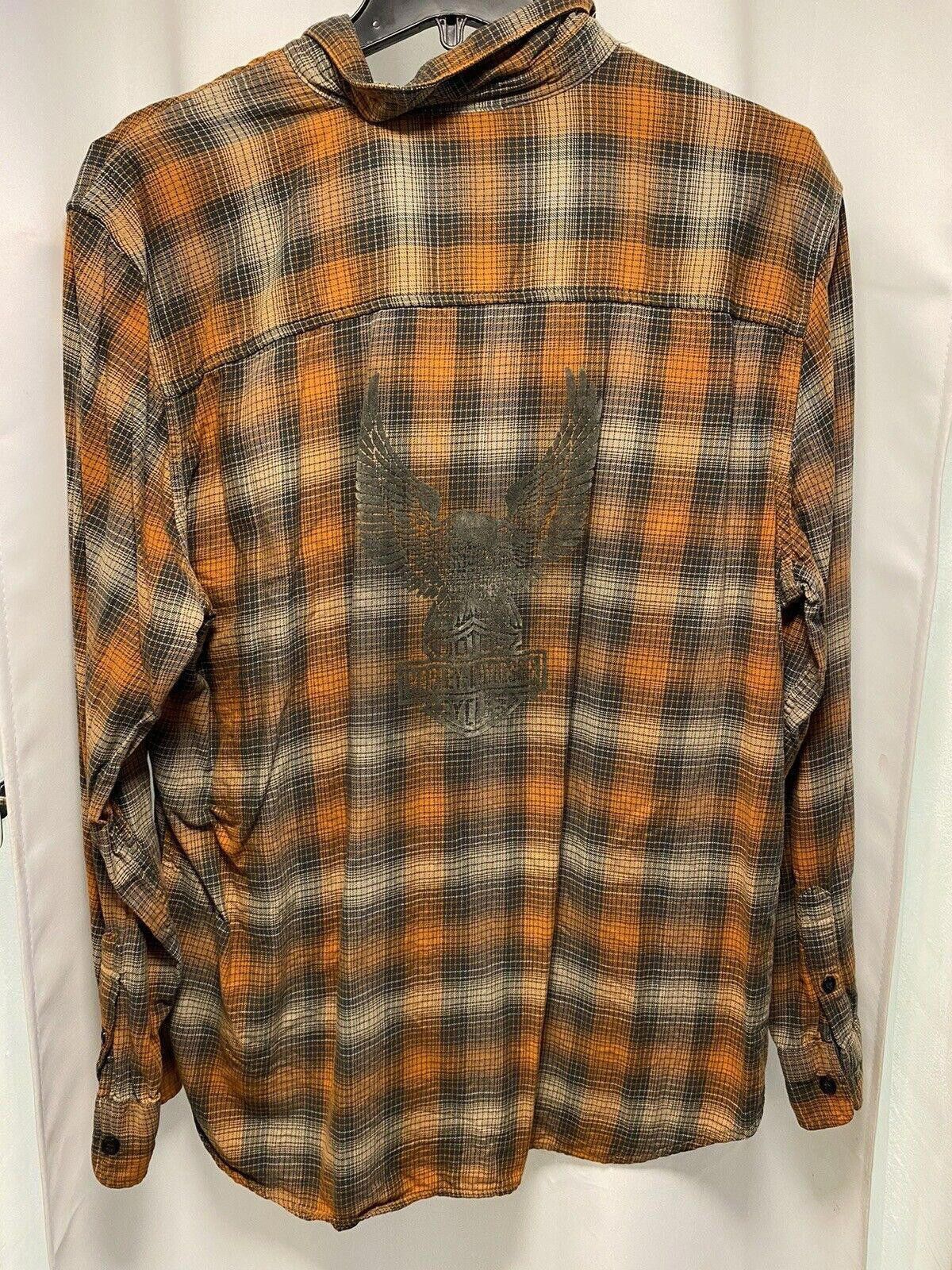 Harley Davidson Harley-Davidson Eagle Button Down Plaid Shirt Jacket XL Size US XL / EU 56 / 4 - 2 Thumbnail
