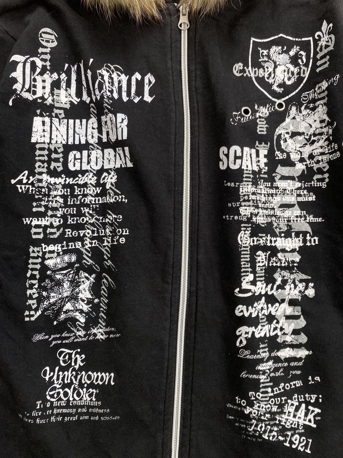 14th Addiction Collins Skulls Cross Ifsixwasnine Lgb Style Fur Zip Hoodie Size US M / EU 48-50 / 2 - 7 Thumbnail