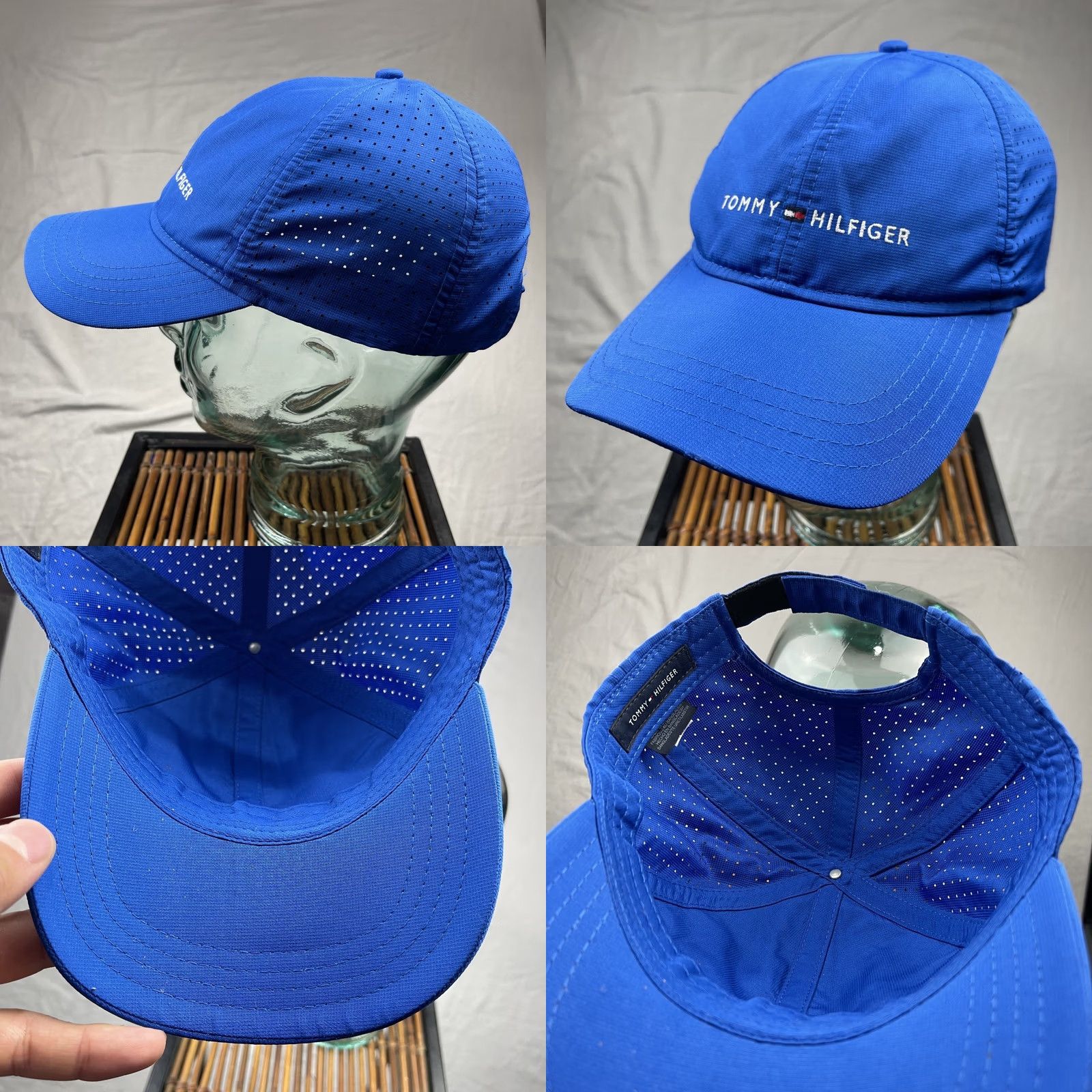 Tommy Hilfiger Tommy Hilfiger Hat Cap Mens Adjustable Blue 6 Panel Vented Golf Outdoor Gym Hat Cap Mens Adjustable Blue 6 Panel Vented Golf Outdoor Gym Size ONE SIZE - 8 Thumbnail