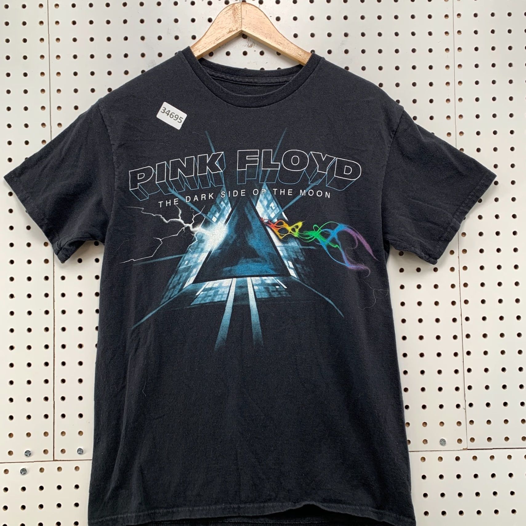Liquid Blue Pink Floyd Darkside Of The Moon Shirt Mens Small Black Music Band Shirt Size US S / EU 44-46 / 1 - 2 Thumbnail