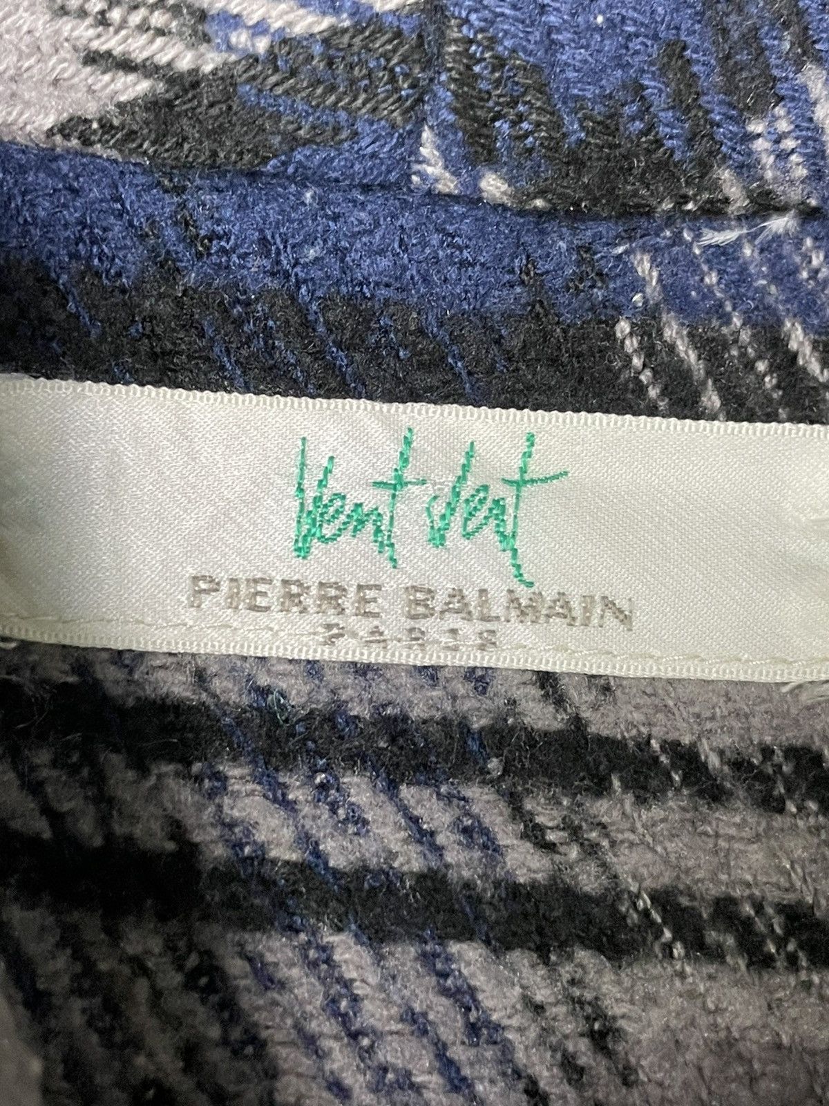Designer × Pierre Balmain × Vintage Vent Vert Pierre Balmain Tartan Coat (51) Size US S / EU 44-46 / 1 - 6 Thumbnail