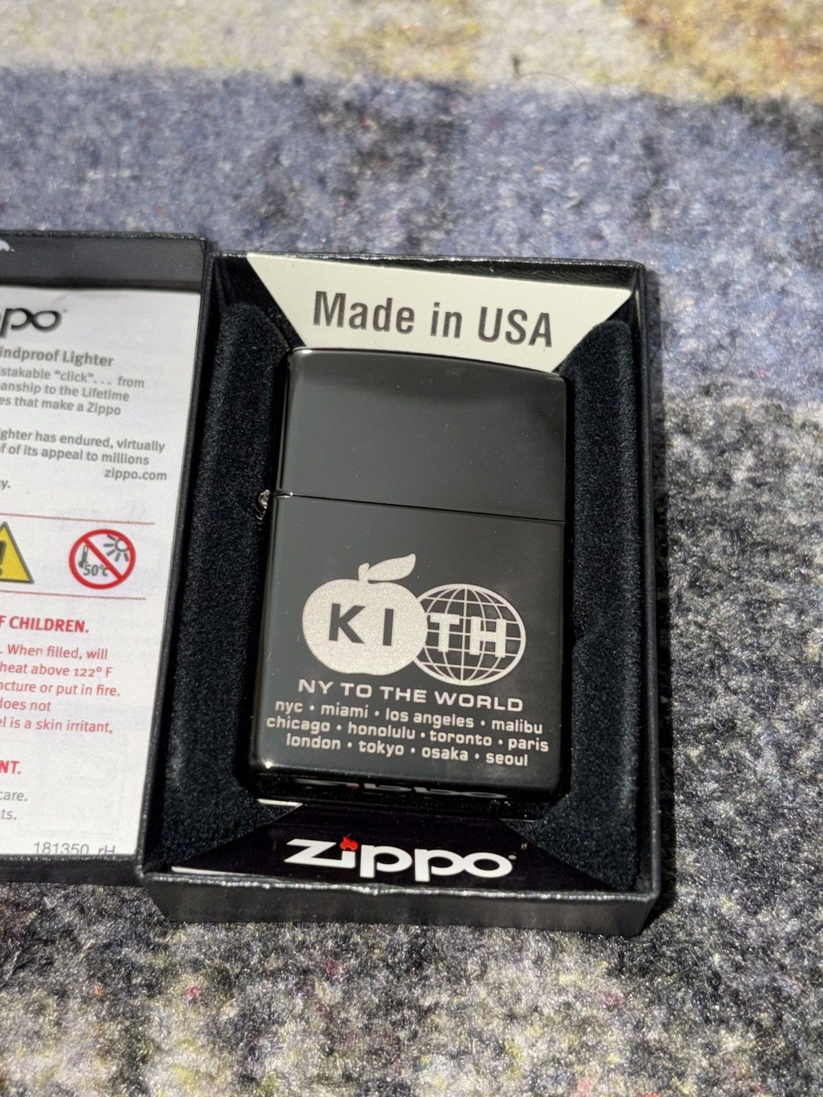 Kith Kith NY To The World Zippo Lighter (INSTORE EXCLUSIVE) Size ONE SIZE - 1 Thumbnail