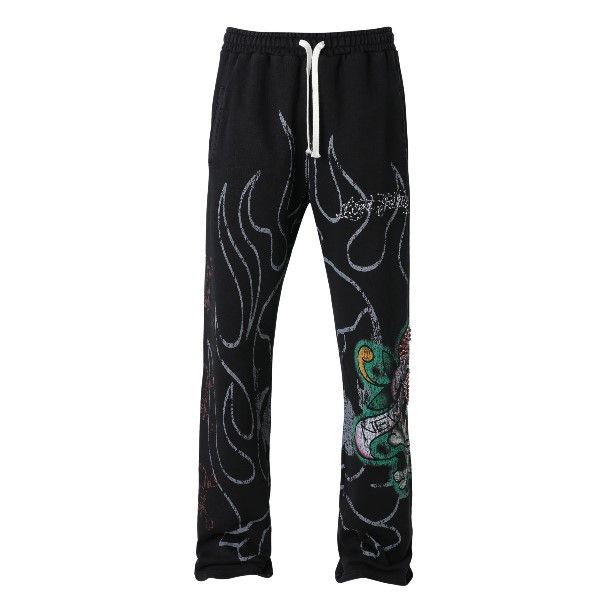 LOST INTRICACY Lost Intricacy 'Ink & Bones' Black Sweats Size US 30 / EU 46 - 1 Preview