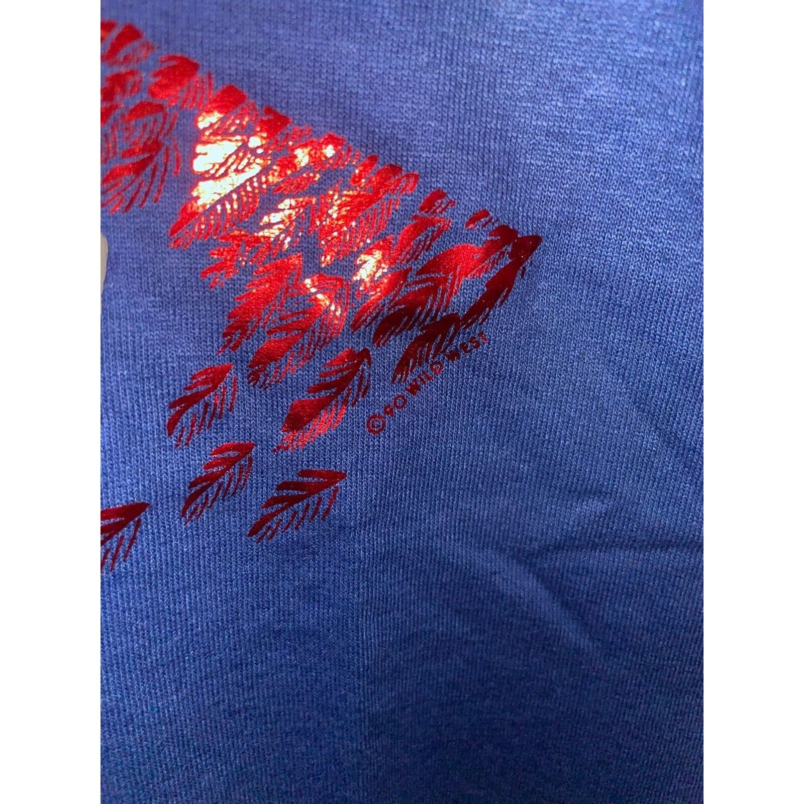 Jerzees Vintage Bald Eagle Shirt Proud American Montana Blue Tee VTG Size US L / EU 52-54 / 3 - 7 Thumbnail