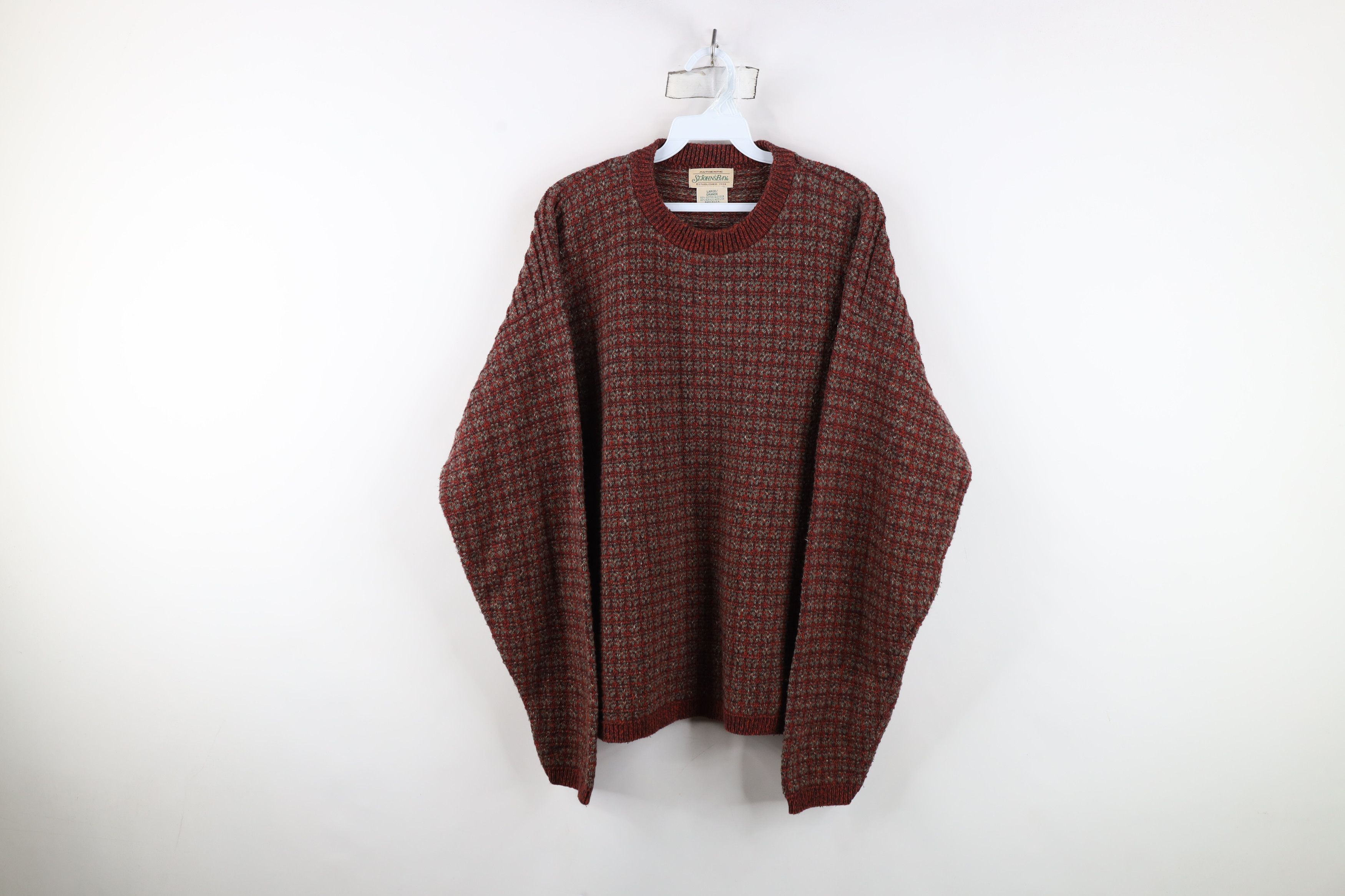 Vintage Vintage 90s Streetwear Ribbed Knit Crewneck Sweater Size US L / EU 52-54 / 3 - 1 Thumbnail
