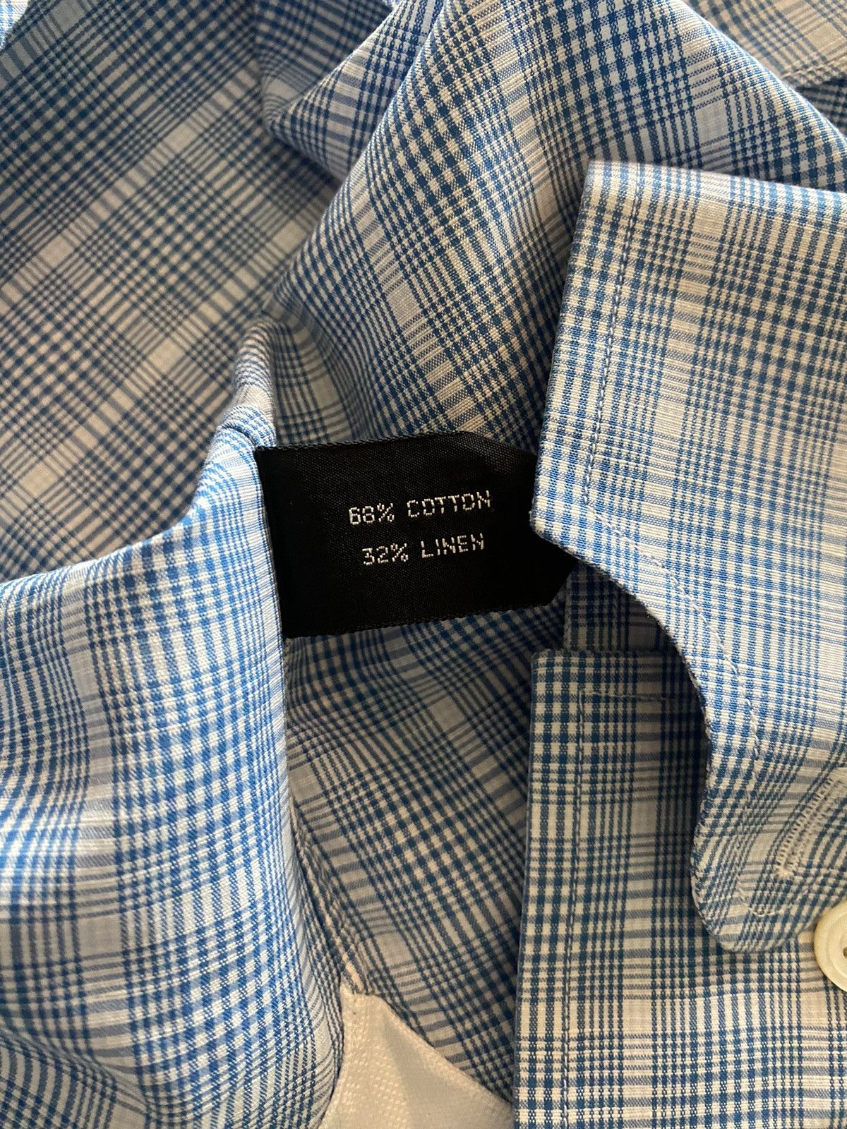 Tom Ford Tom Ford light blue glen check shirt 17 43e Size US L / EU 52-54 / 3 - 7 Thumbnail