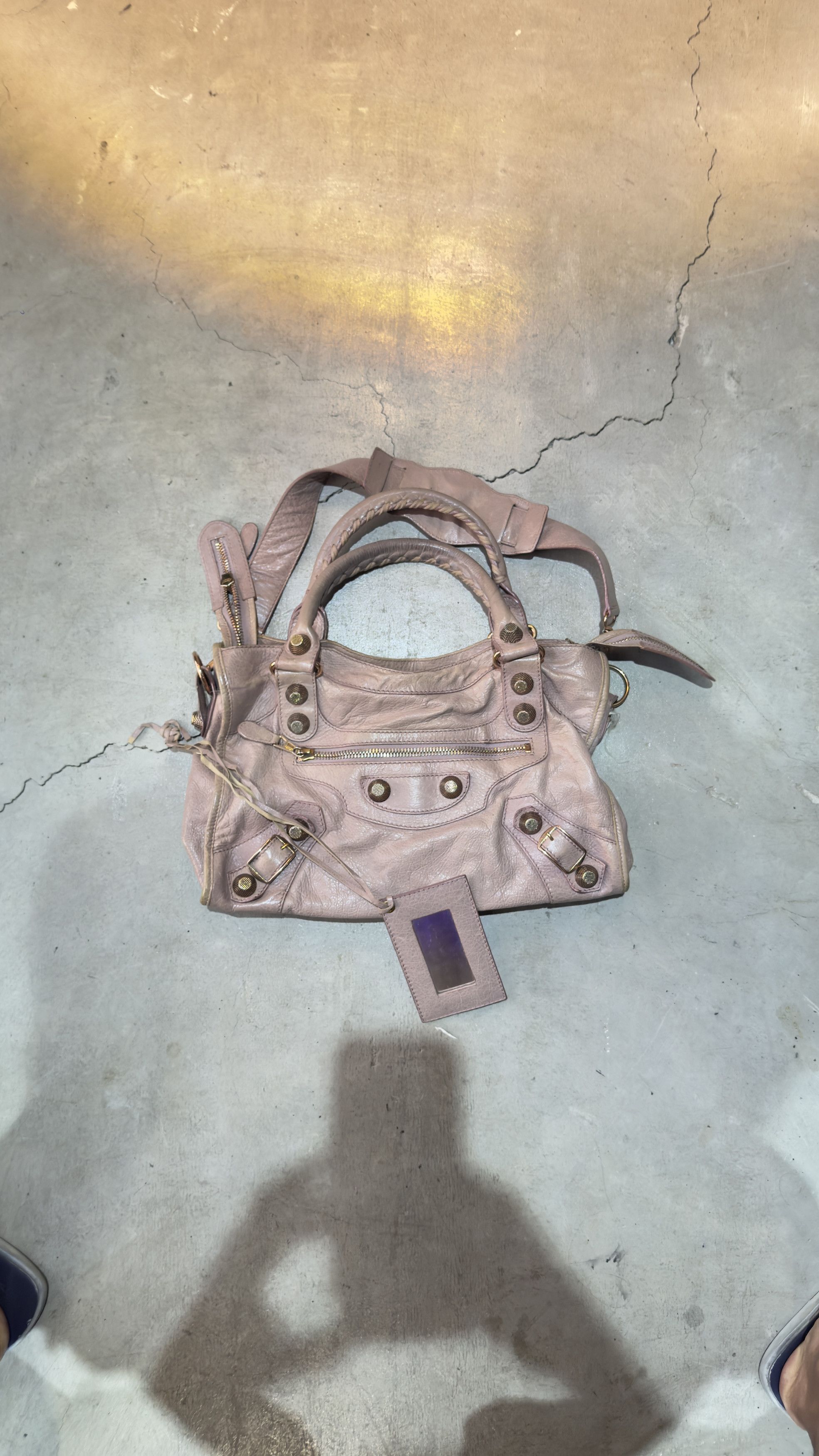 Balenciaga Balenciaga Parme LambskinLeather Giant21 RoseGold Motorcycle Size ONE SIZE - 2 Thumbnail