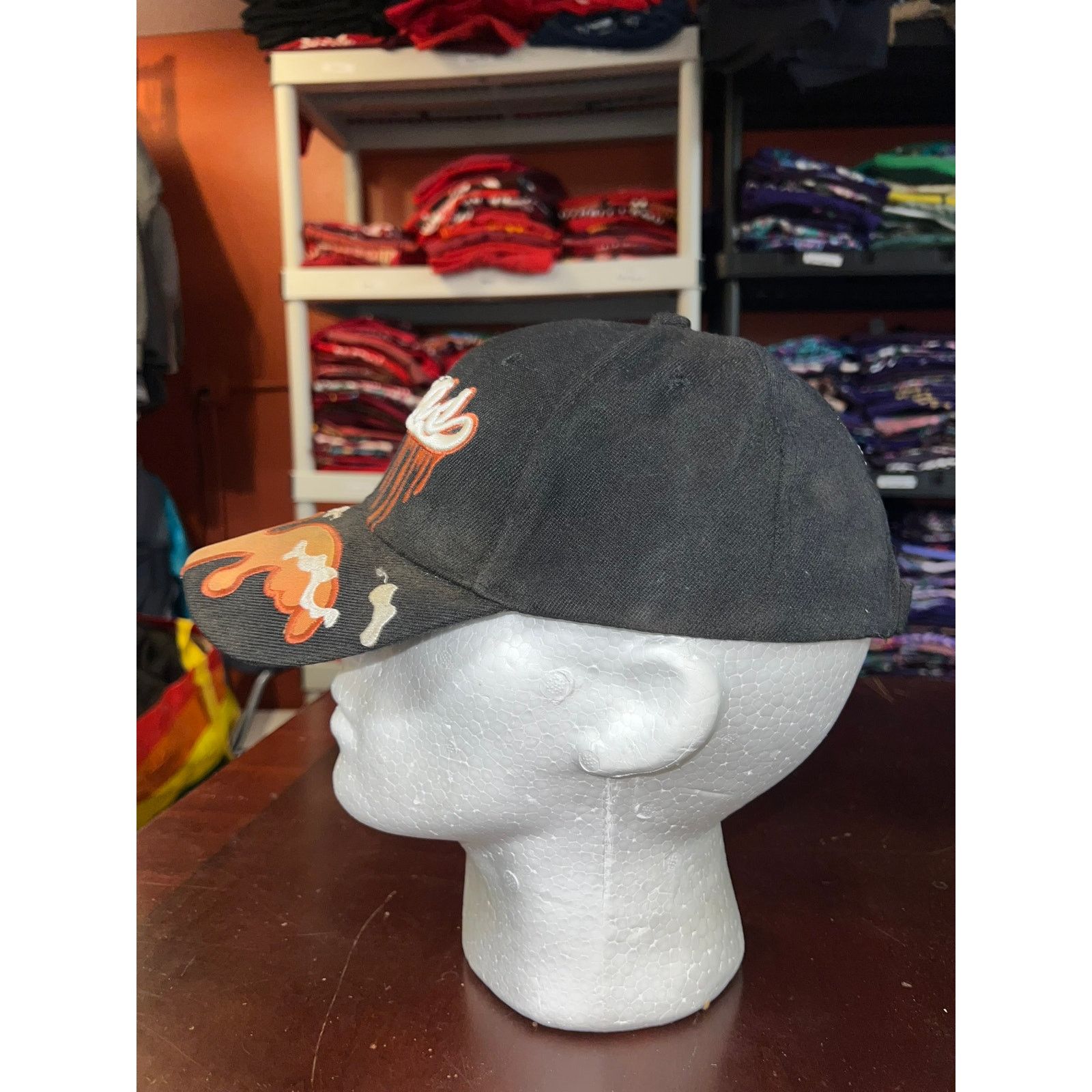 Vintage Vintage Texas Hat Cap Black Orange Graphic Headwear TX Size ONE SIZE - 4 Thumbnail