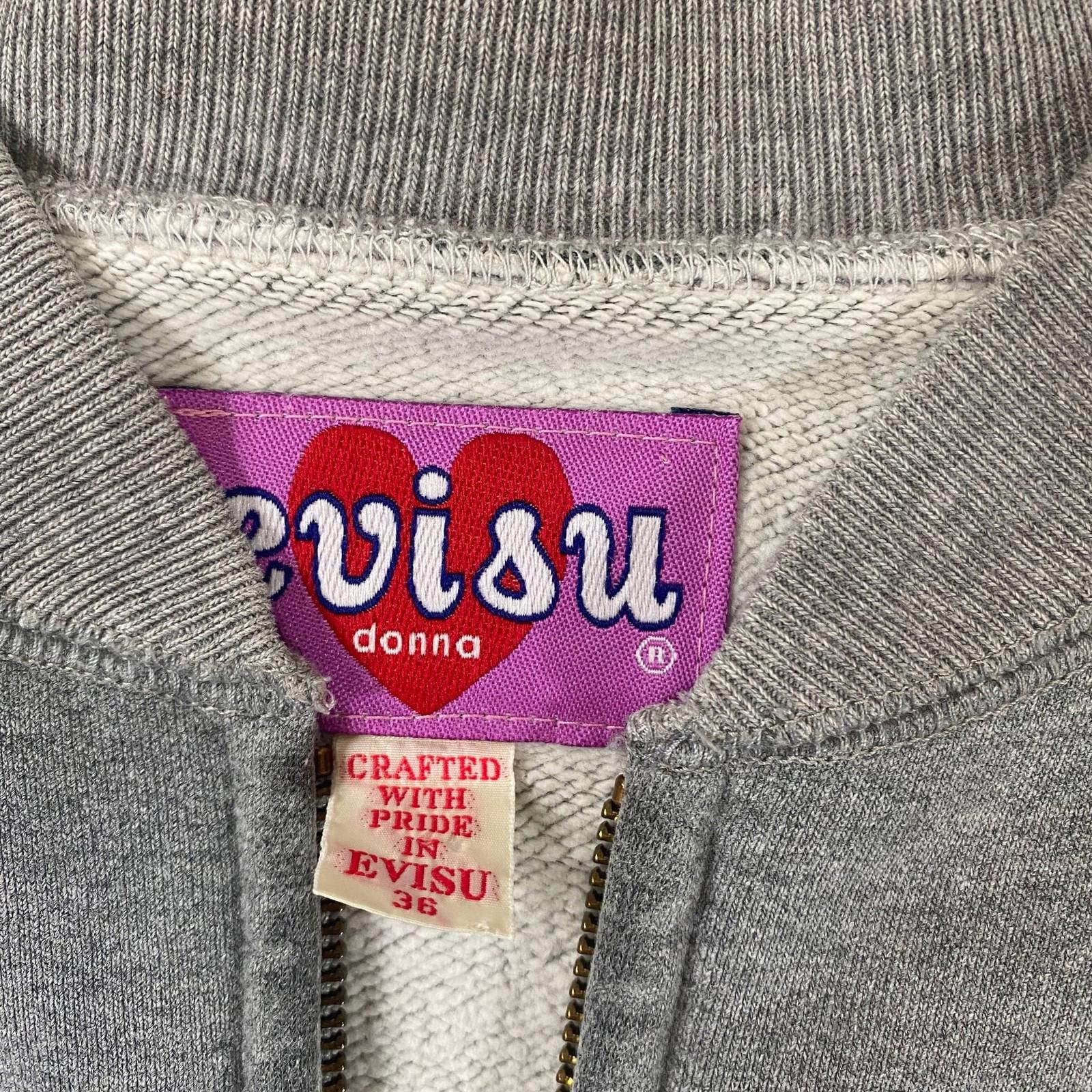 Evisu Evisu Big Logo Zip Up Hoodie Size US 28 / EU 44 - 3 Thumbnail