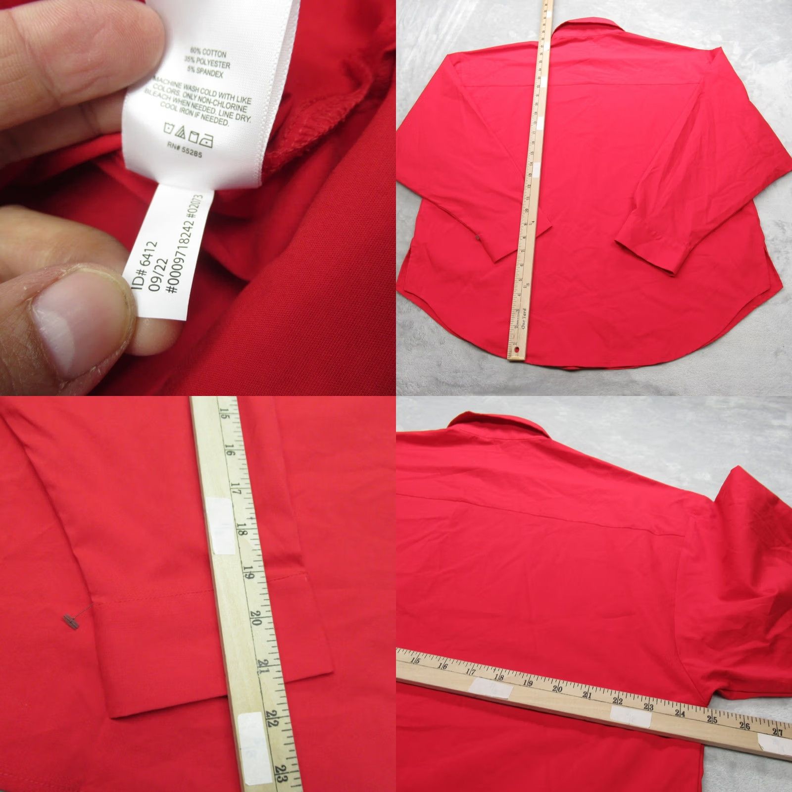 Express VINTAGE? No - Express Shirt Womens Large Red Button-Up Long Sleeve Casual NEW Size L / US 10 / IT 46 - 8 Thumbnail
