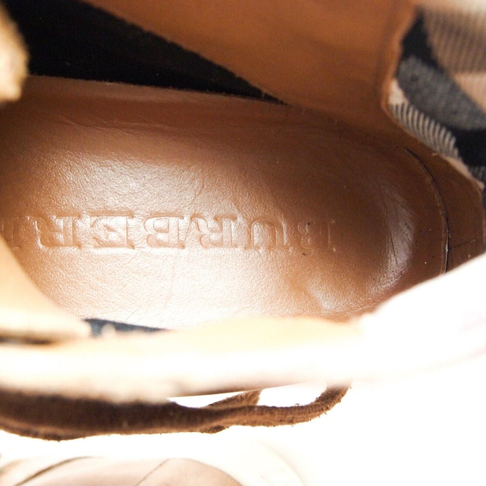Burberry Burberry Nova Check Sneakers Brown Leather EU 36 US 6 Size US 6 / IT 36 - 9 Thumbnail