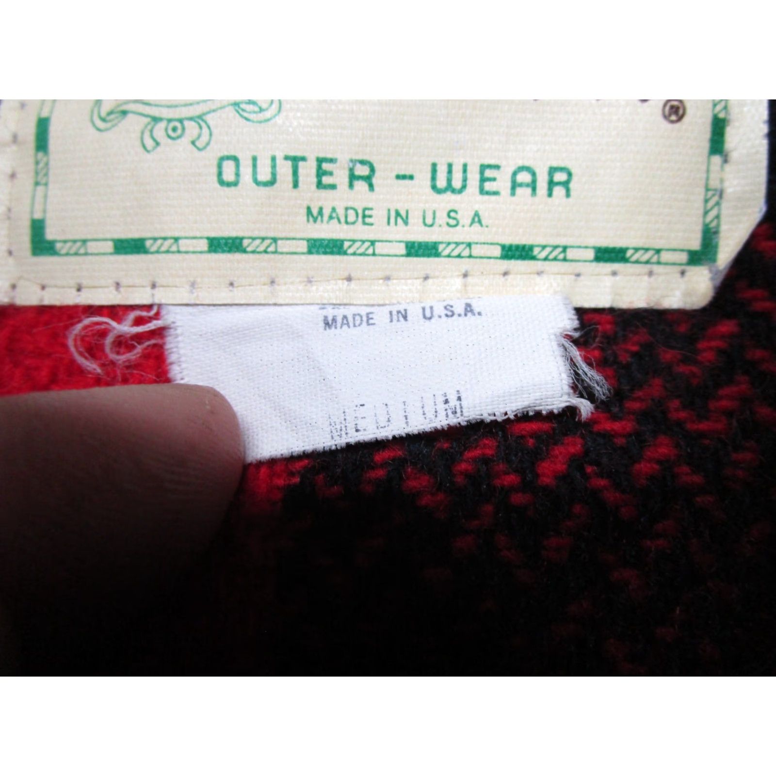 Vintage VINTAGE Melton Flannel Mens M Buffalo Wool Plaid Button Up Camp Shirt USA MADE Size US M / EU 48-50 / 2 - 3 Thumbnail
