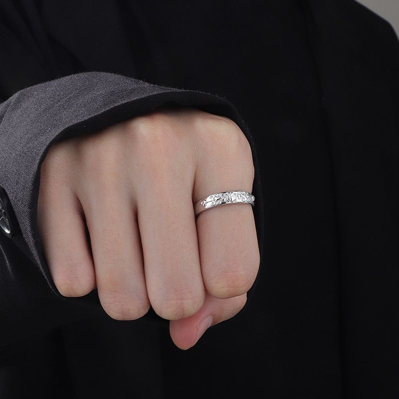 Jewelry Dark Jewelry Rings Open Size Chrome Ring (Size 7-13) Size ONE SIZE - 4 Thumbnail