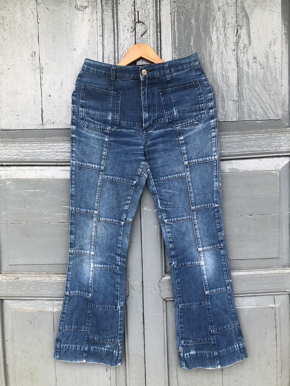 Japanese Brand Original Feel Good patchwork bootcut jeans Size 30" / US 8 / IT 44 - 1 Thumbnail