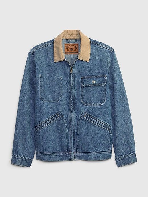 Gap Re-Issue Sean Wotherspoon Denim Chore zip-up Jacket Lrg