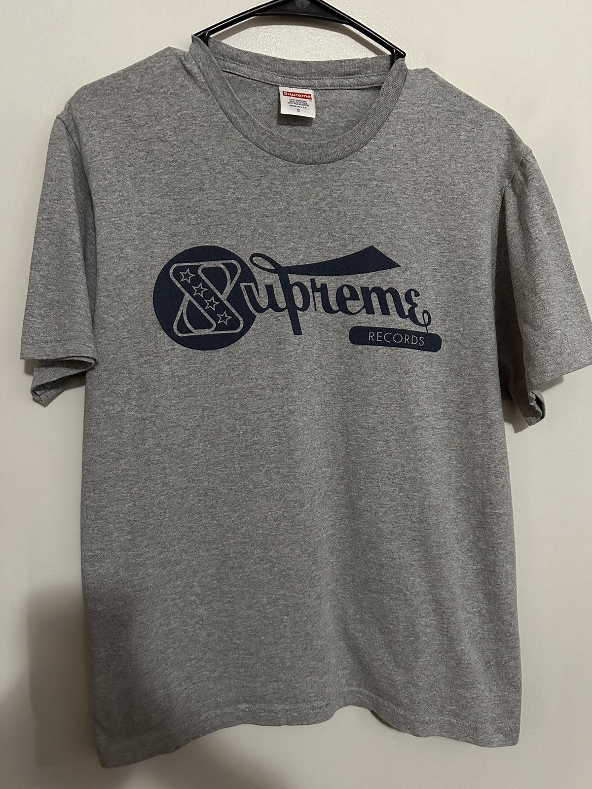Supreme Records Tee Grey レコード Tシャツ グレー Supreme Records Tee | instantbootleg store