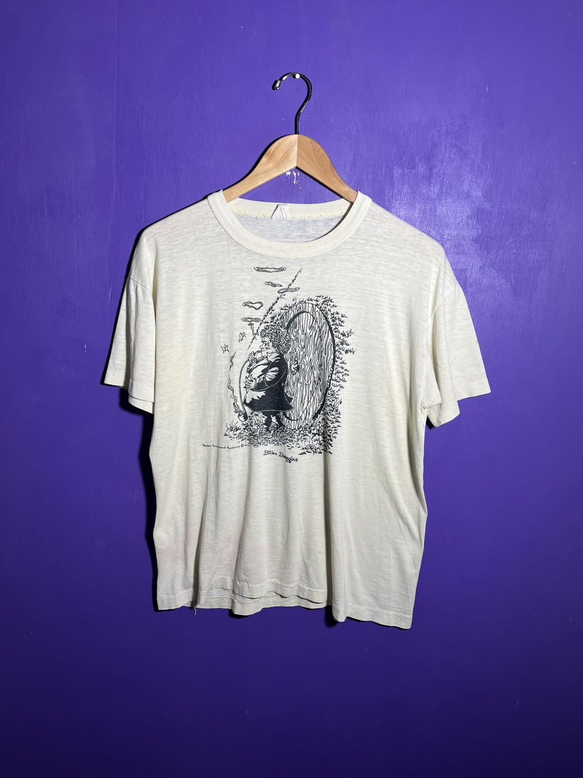 Vintage Vintage 1977 The hobbit Bilbo Baggins art t-shirt Size US M / EU 48-50 / 2 - 1 Thumbnail