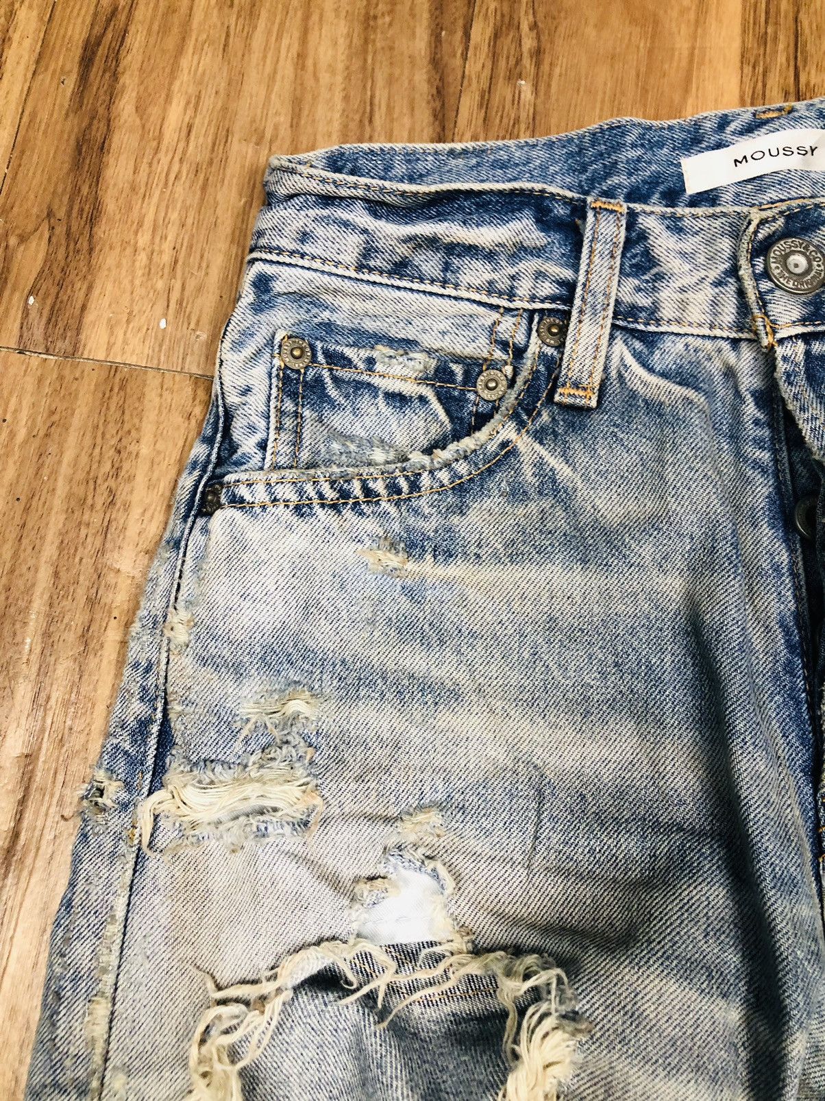 MOUSSY Distressed Moussy Denim Jeans (21) Size 23" - 5 Thumbnail