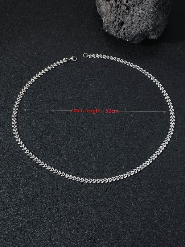 Jewelry x Vintage Classic Casual Y2K Necklace Chain in Silver, Men's