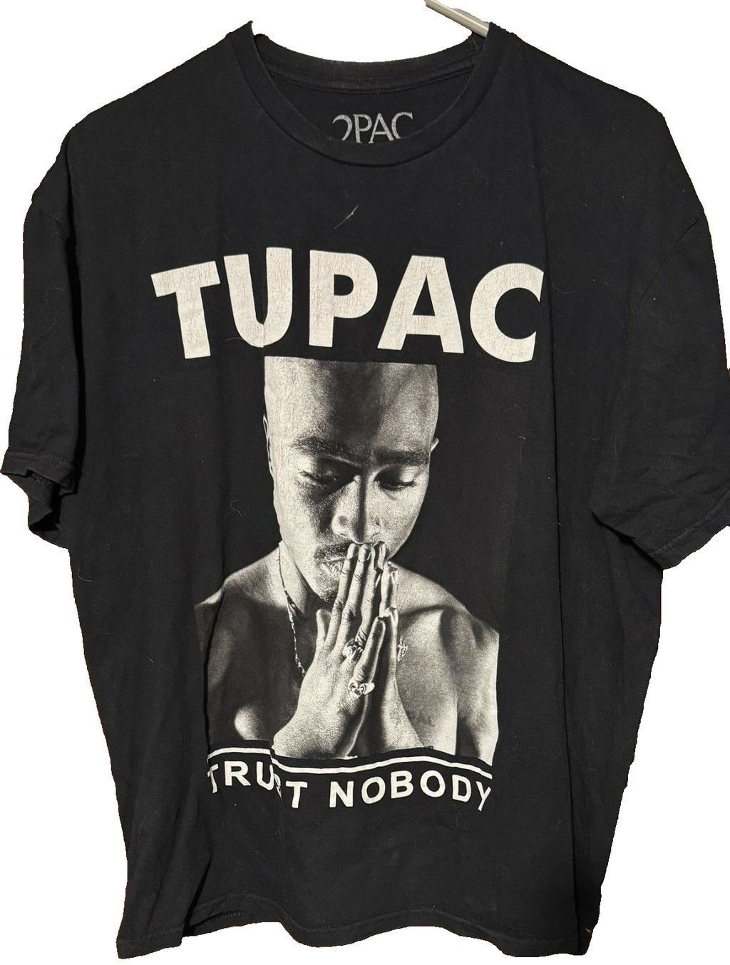 The Unbranded Brand Tupac Shakur Trust Nobody Distressed t-shirt Black Men sz XL Size US XL / EU 56 / 4 - 1 Thumbnail