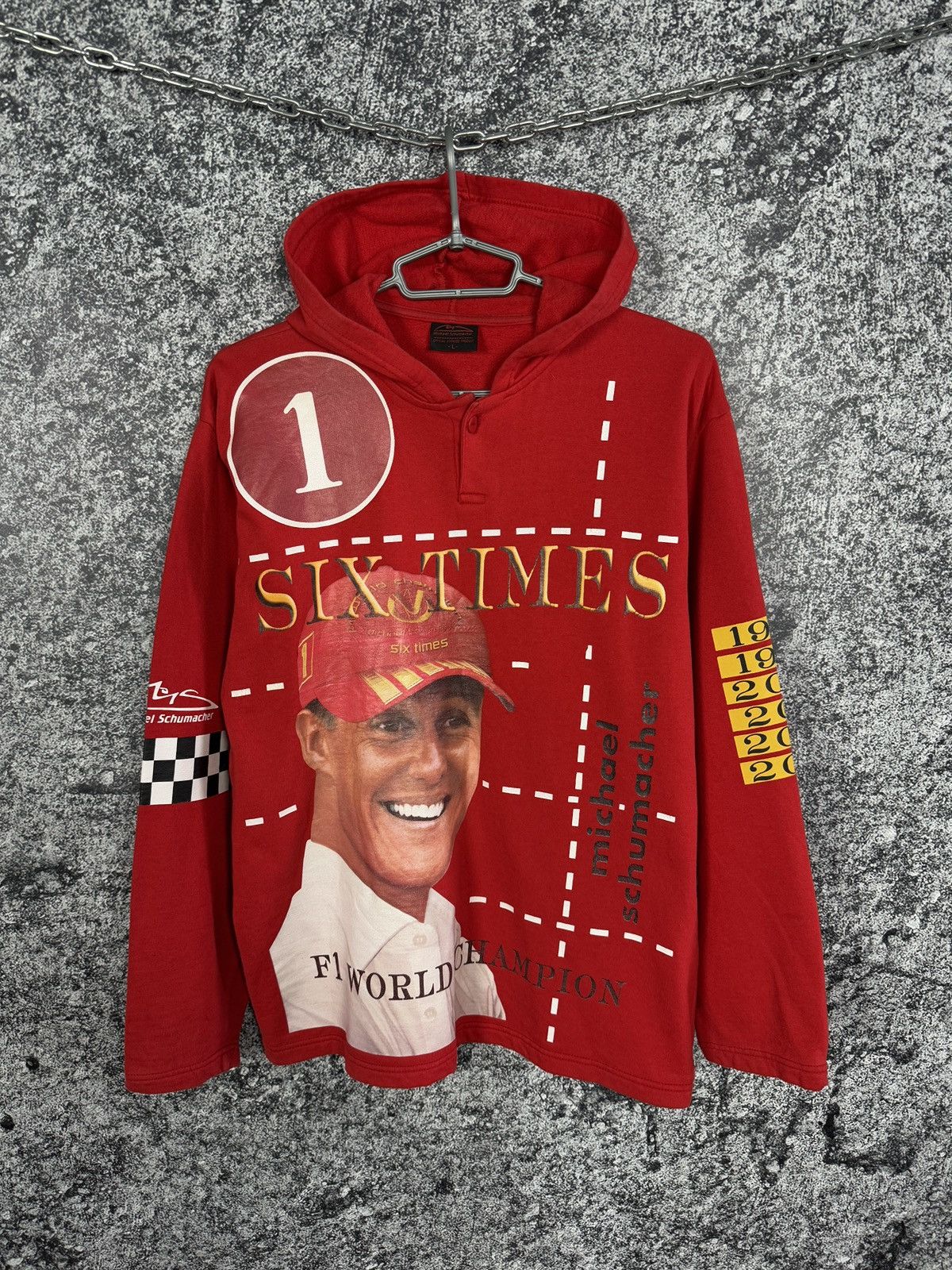 Formula 1 Michael Schumacher Vintage Hoodie Racing F1 Size L Size US L / EU 52-54 / 3 - 1 Thumbnail
