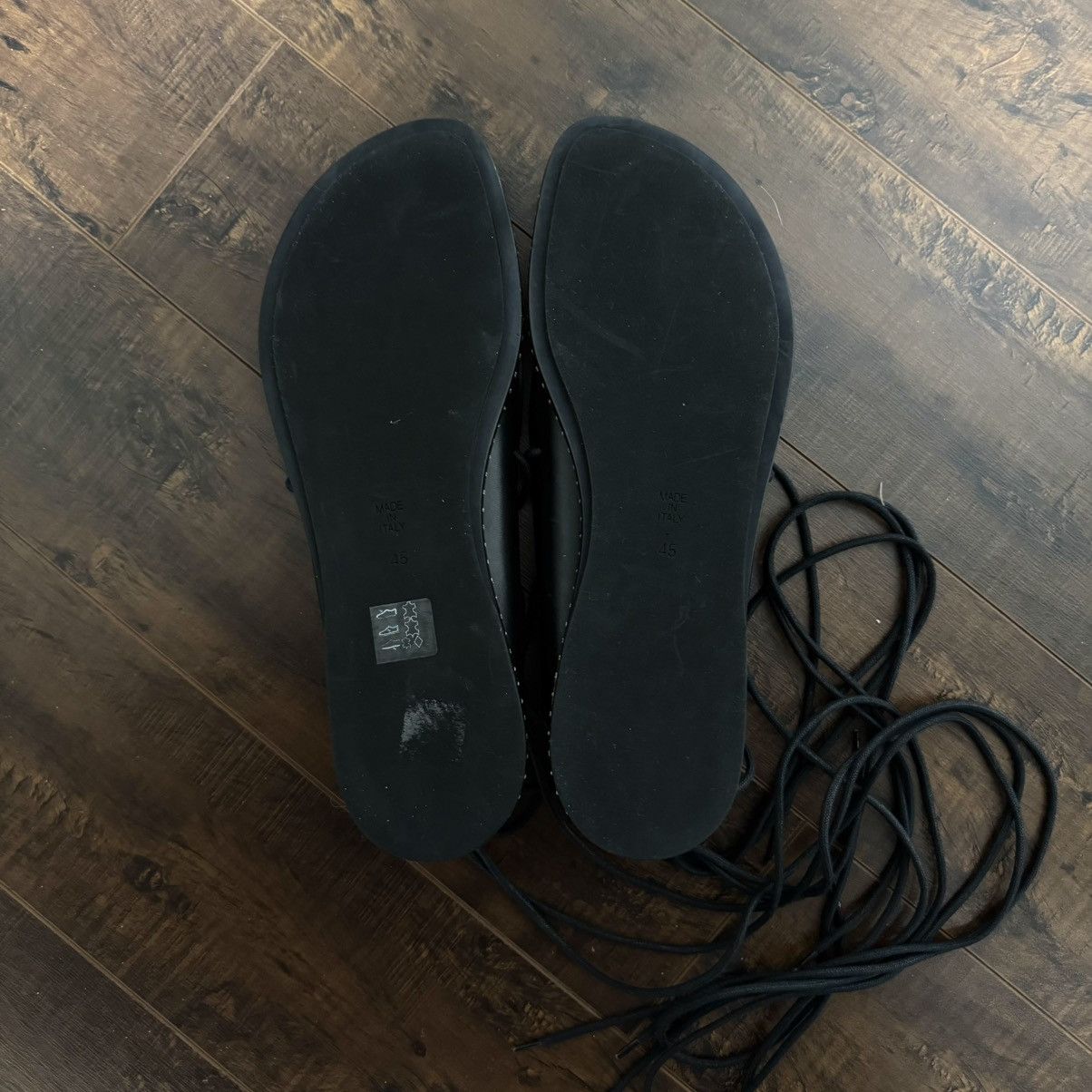 Ann Demeulemeester Ann demeulemeester lace up t-strap sandal Size US 12 / EU 45 - 3 Thumbnail