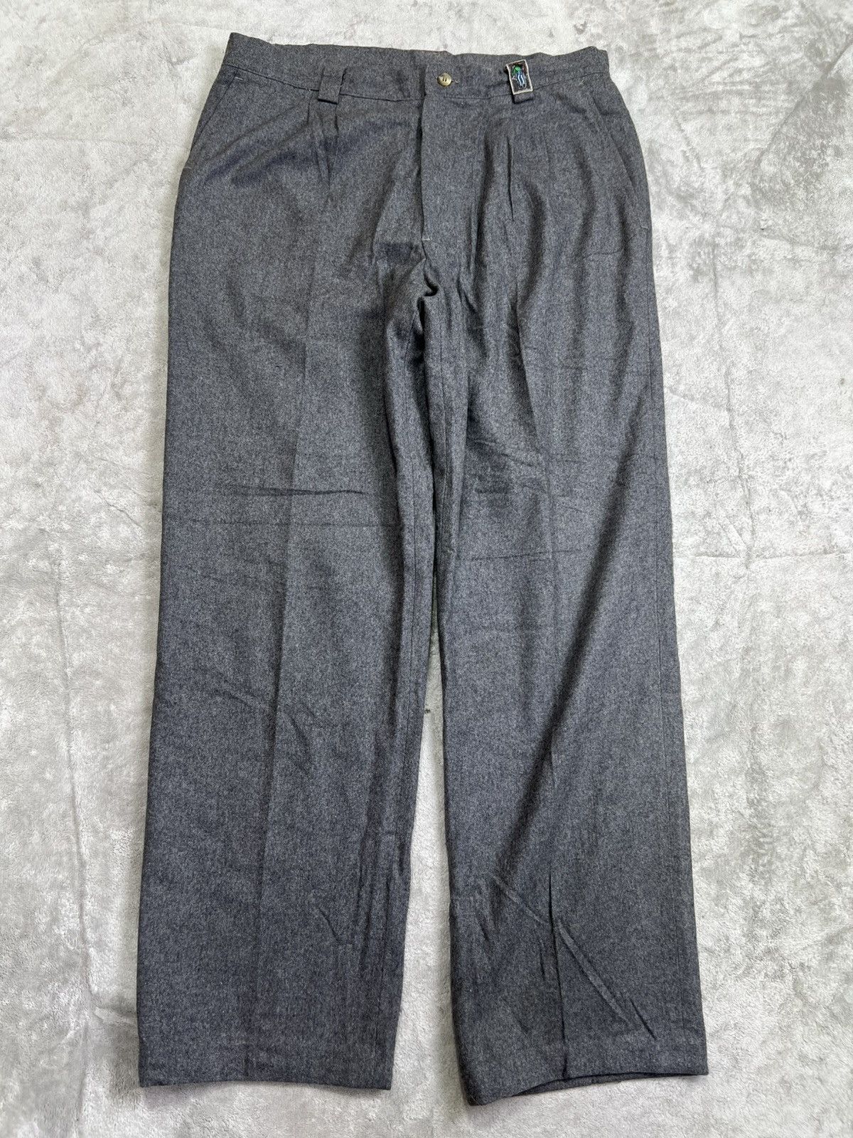 Levi's Vintage Clothing Vintage 1990s Levi’s Made in Italy Wool Blend Grey Wide Leg Size US 34 / EU 50 - 1 Thumbnail