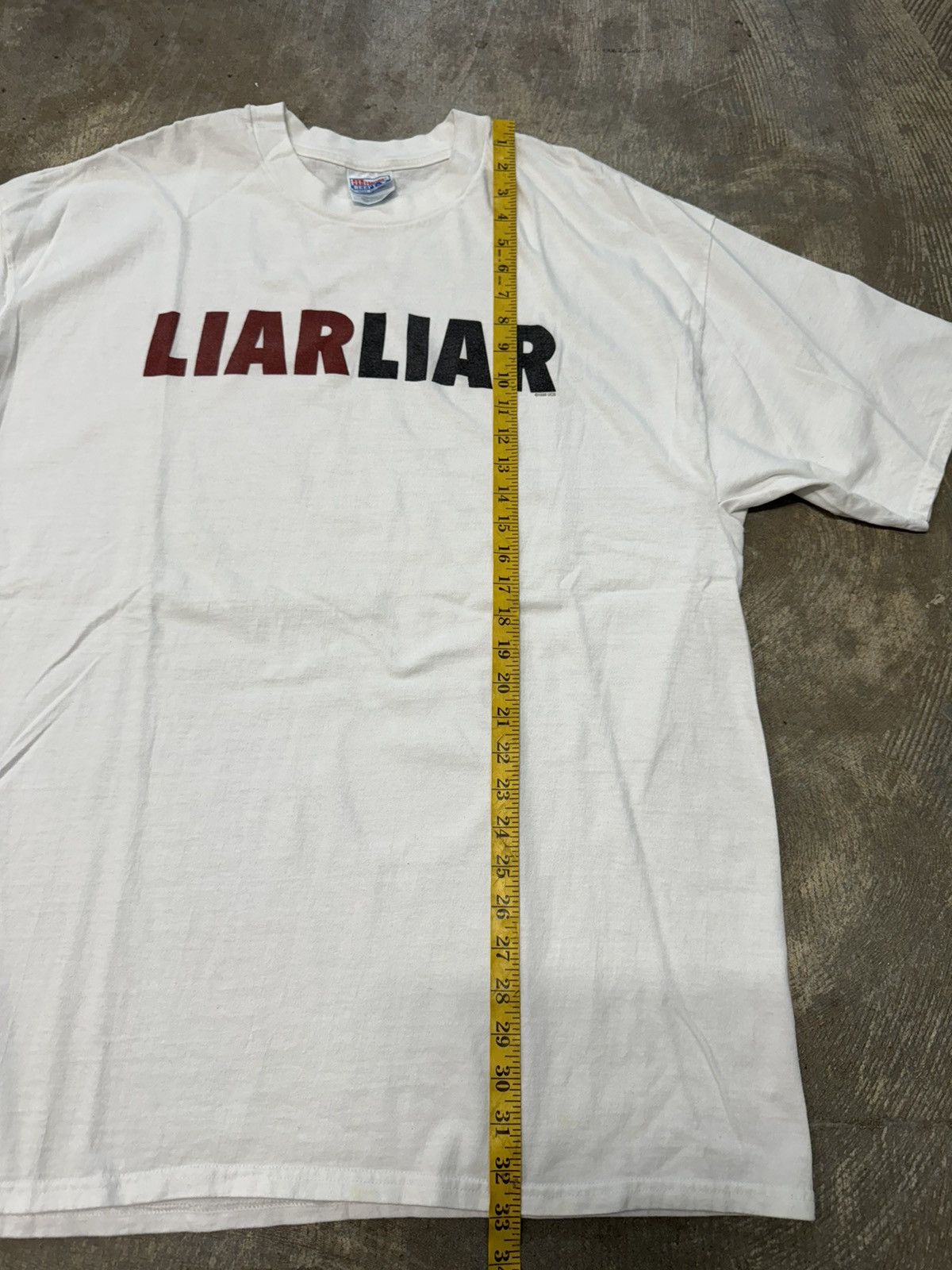 Vintage Vintage 90s 1996 Liar Liar Double Side Promo Movie T-Shirt Size US XXL / EU 58 / 5 - 12 Thumbnail