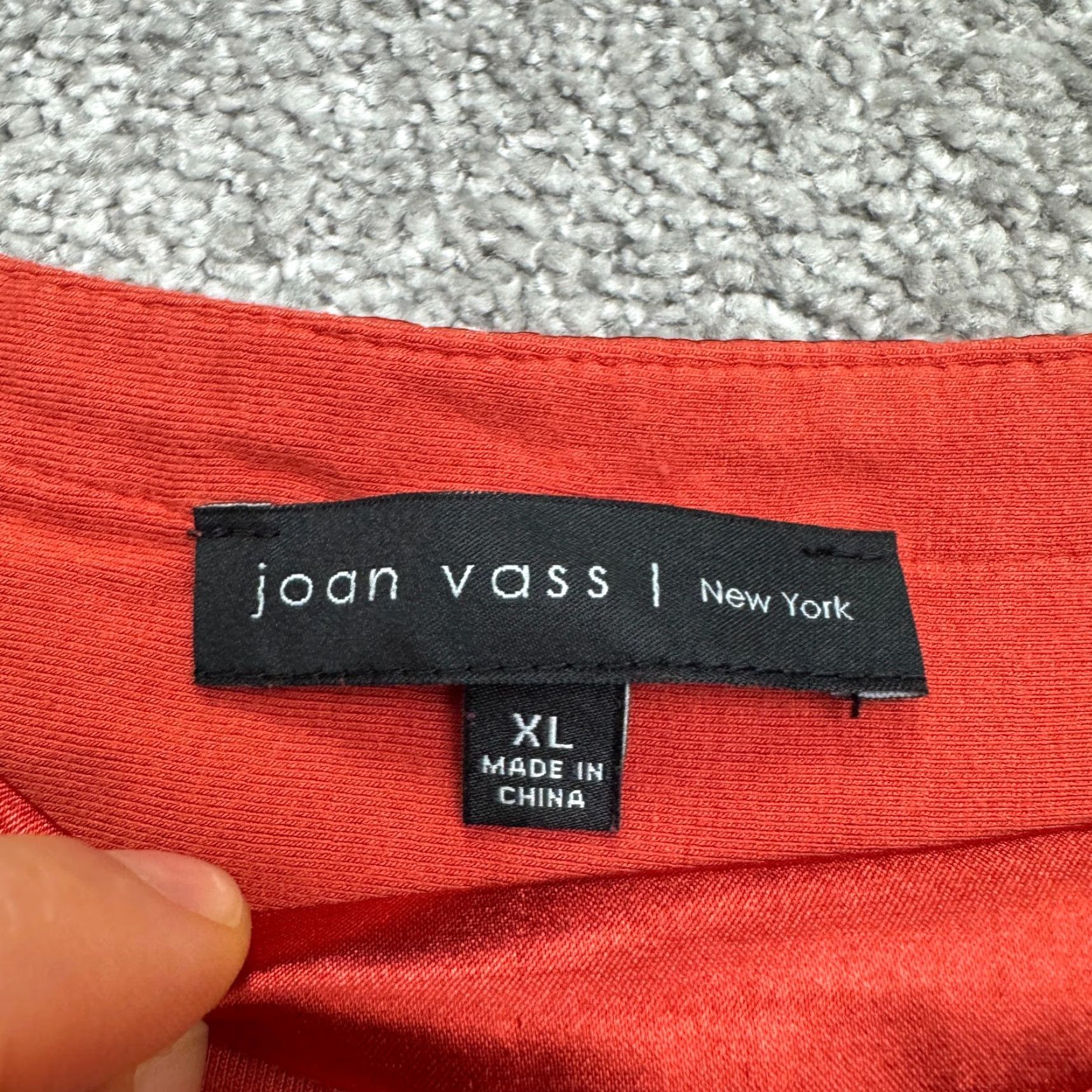Vintage Joan Vass New York Hi-Lo Tunic Blouse Womens XL Burnt Orange Short Sleeve Top Size XL / US 12-14 / IT 48-50 - 5 Thumbnail
